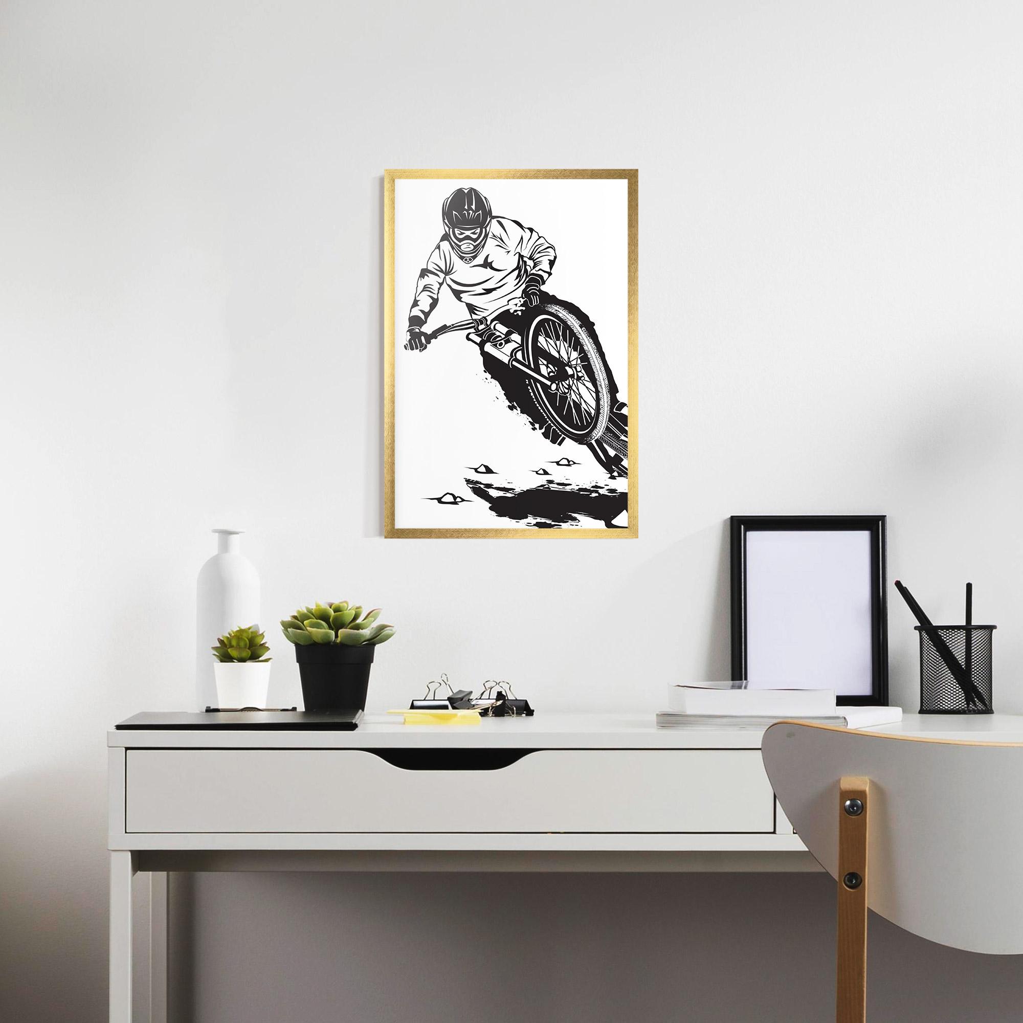 Poster Înrămat Standing Downhill mockup 7