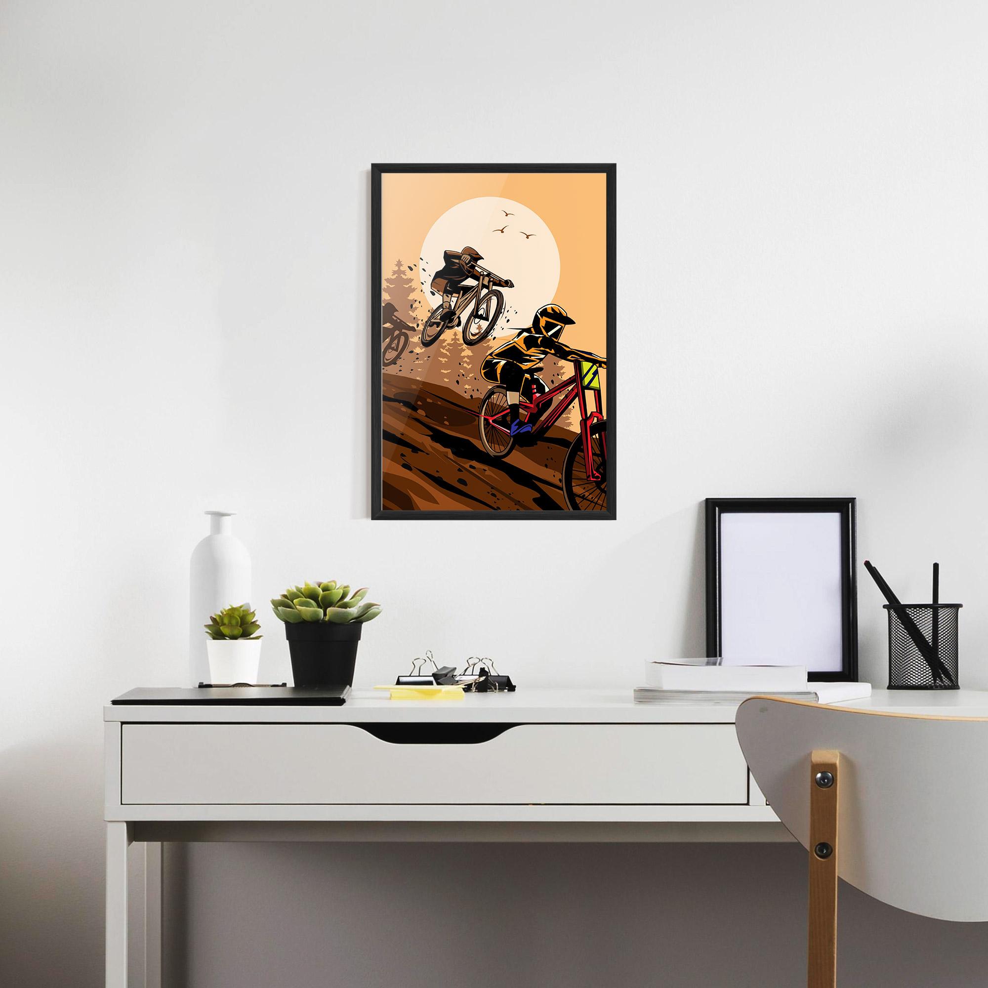 Poster Înrămat Downhill Bike mockup 7