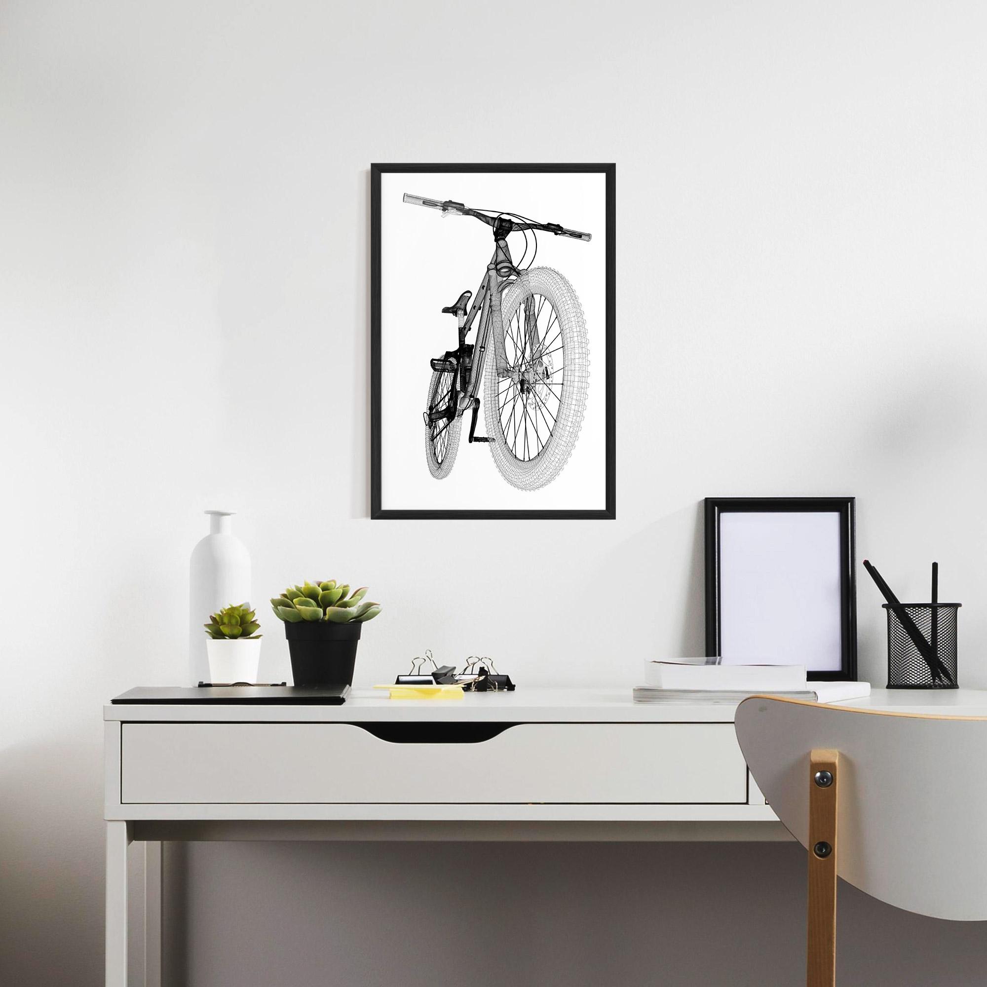 Poster Înrămat Mountain Bicycle 3d Model mockup 7
