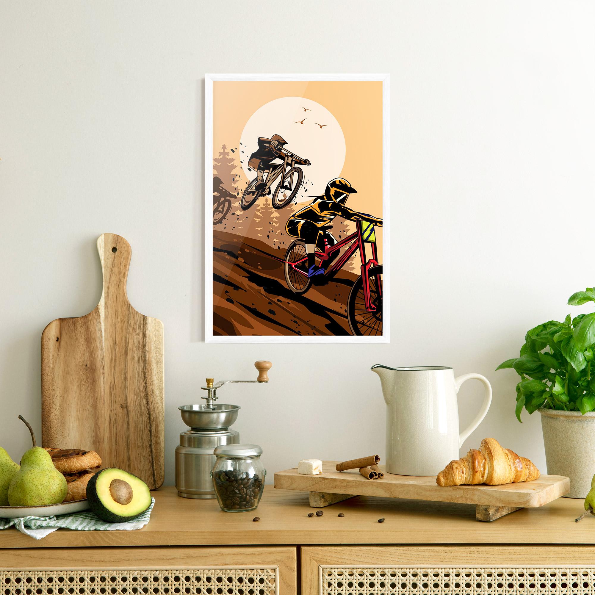 Poster Înrămat Downhill Bike mockup 8