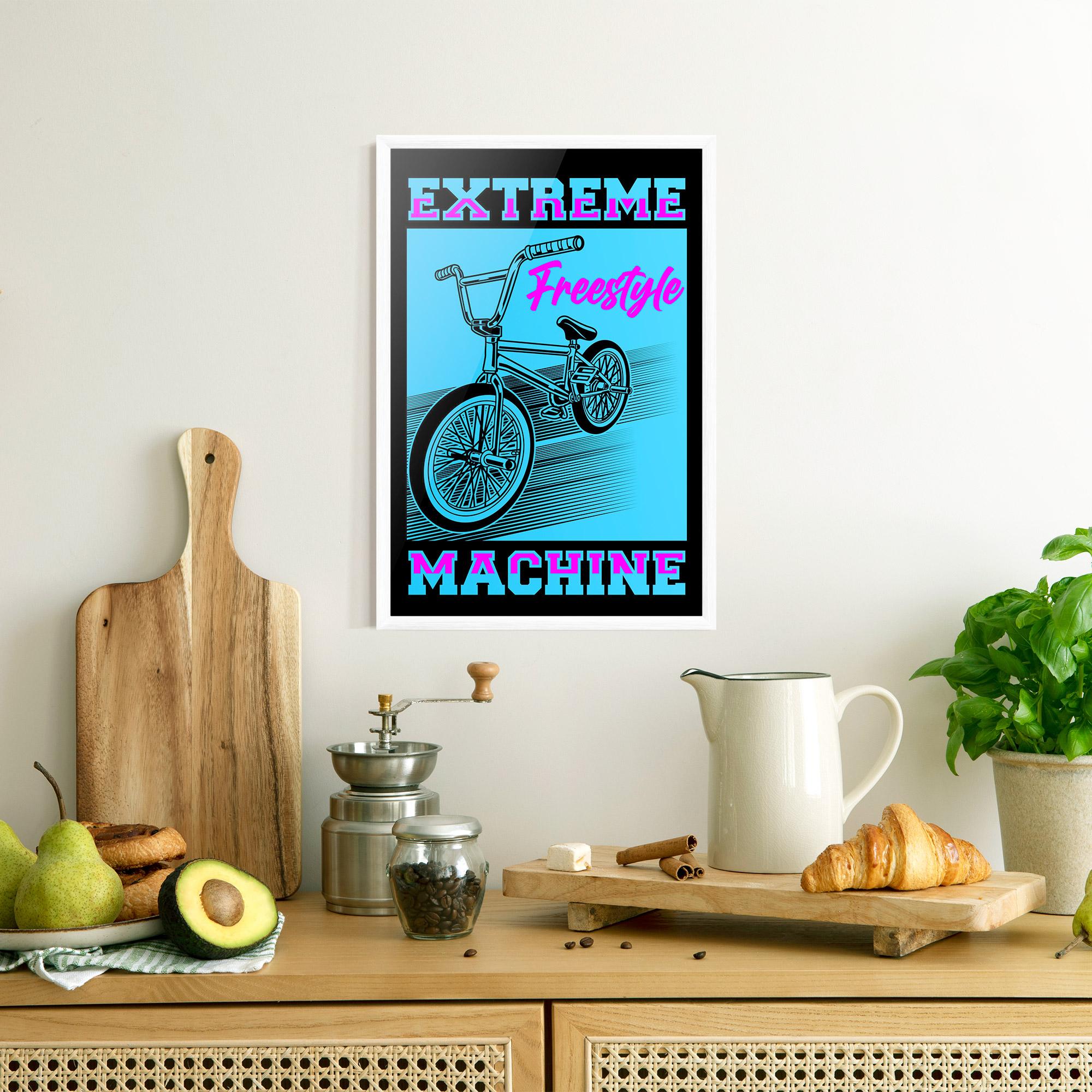 Poster Înrămat Extreme Machine mockup 8