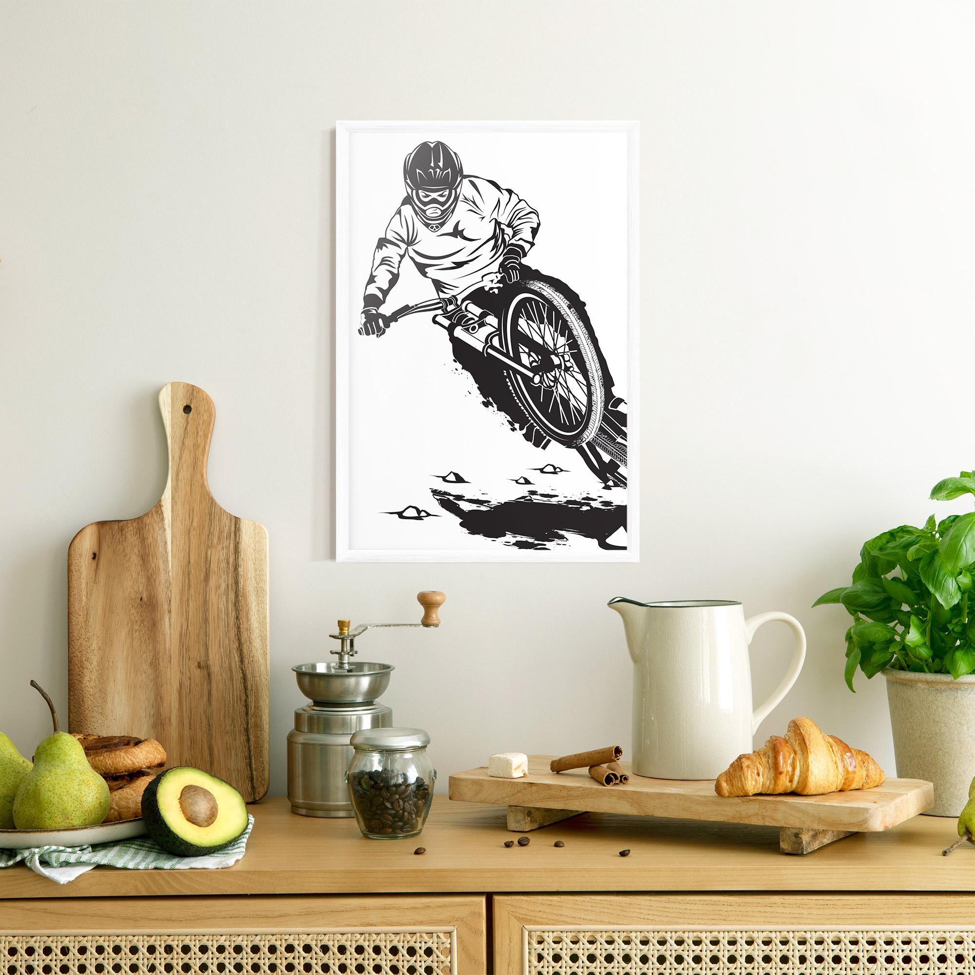 Poster Înrămat Standing Downhill mockup 8