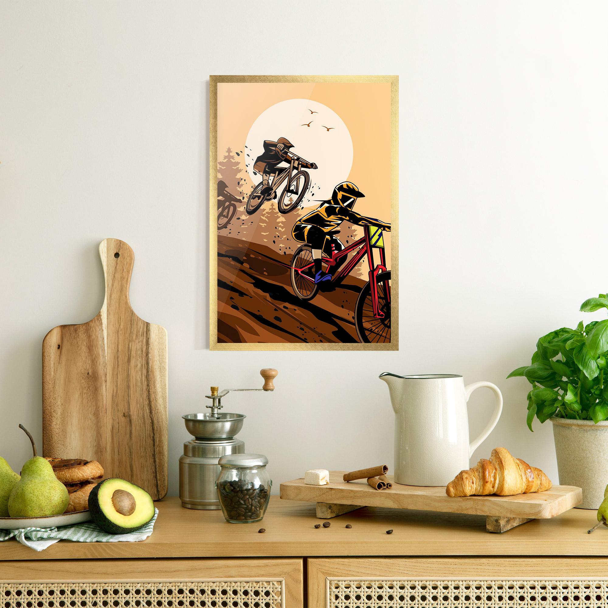 Poster Înrămat Downhill Bike mockup 8