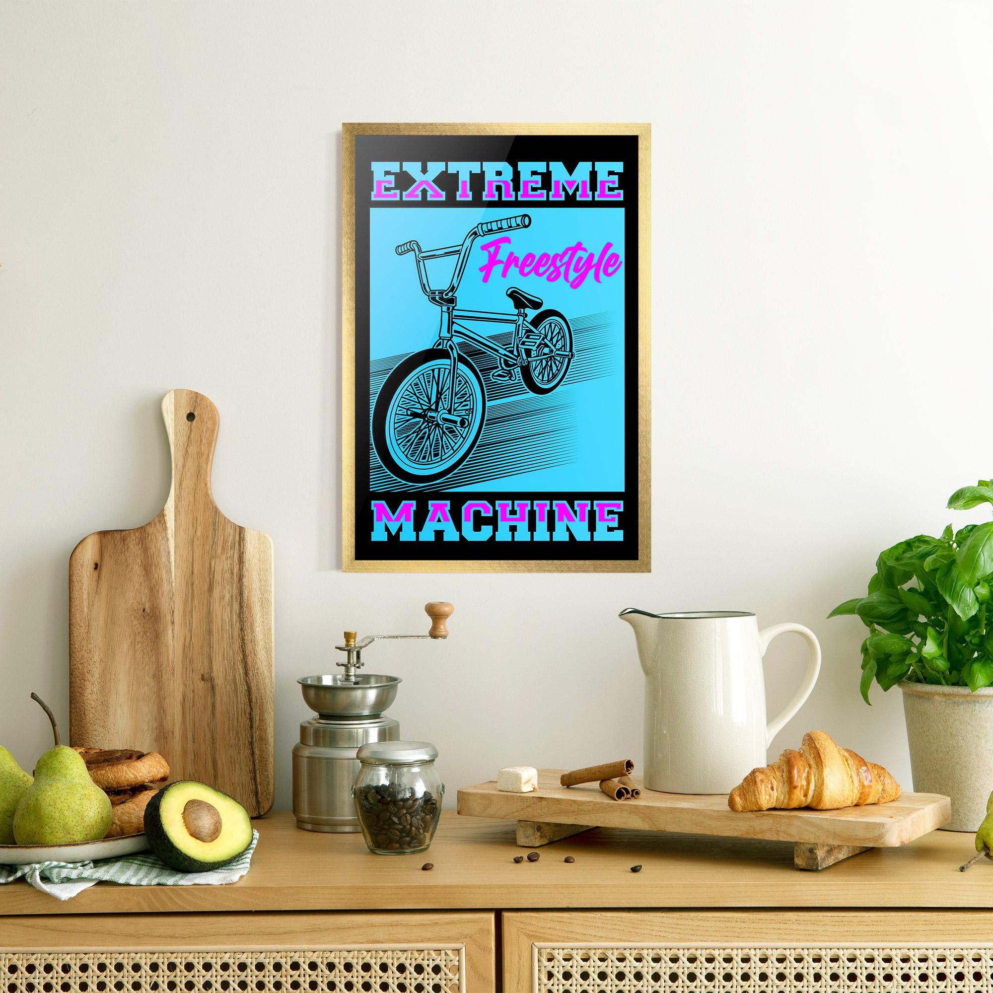 Poster Înrămat Extreme Machine mockup 8