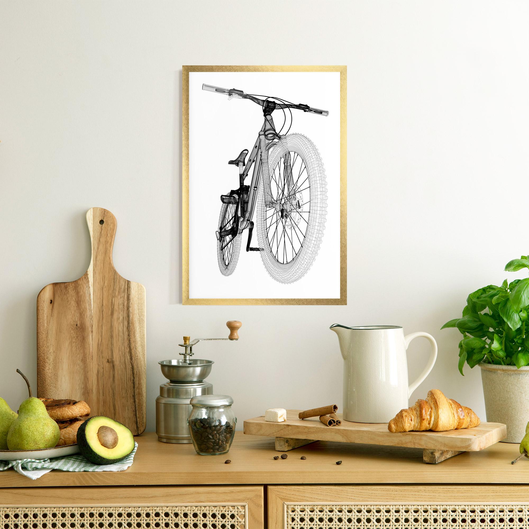 Poster Înrămat Mountain Bicycle 3d Model mockup 8