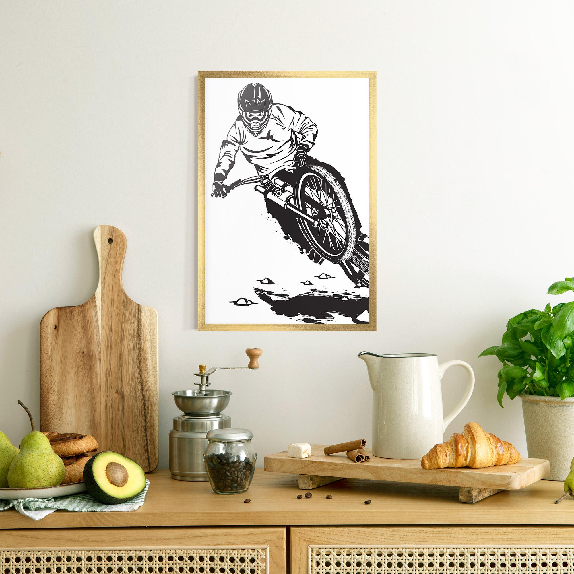 Poster Înrămat Standing Downhill mockup 8