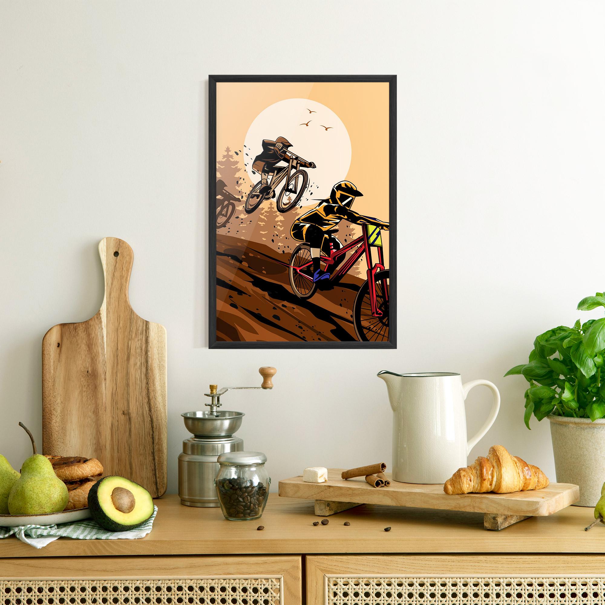Poster Înrămat Downhill Bike mockup 8