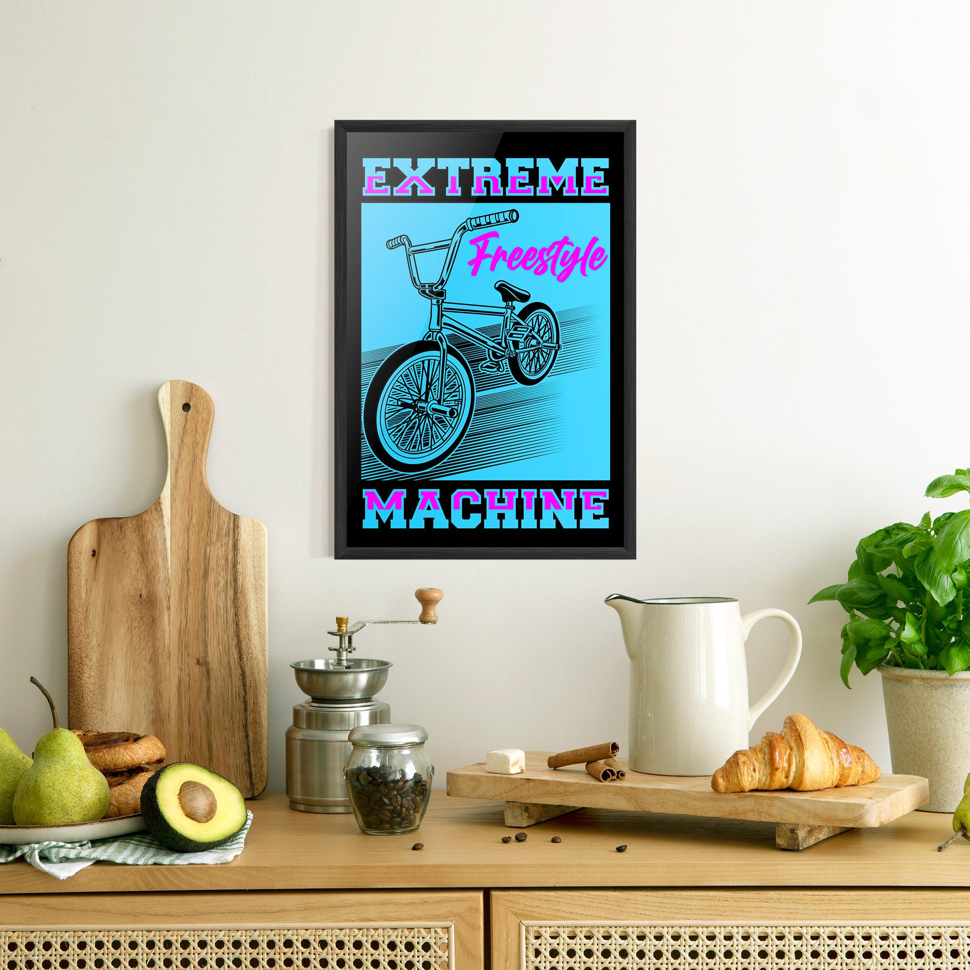 Poster Înrămat Extreme Machine mockup 8
