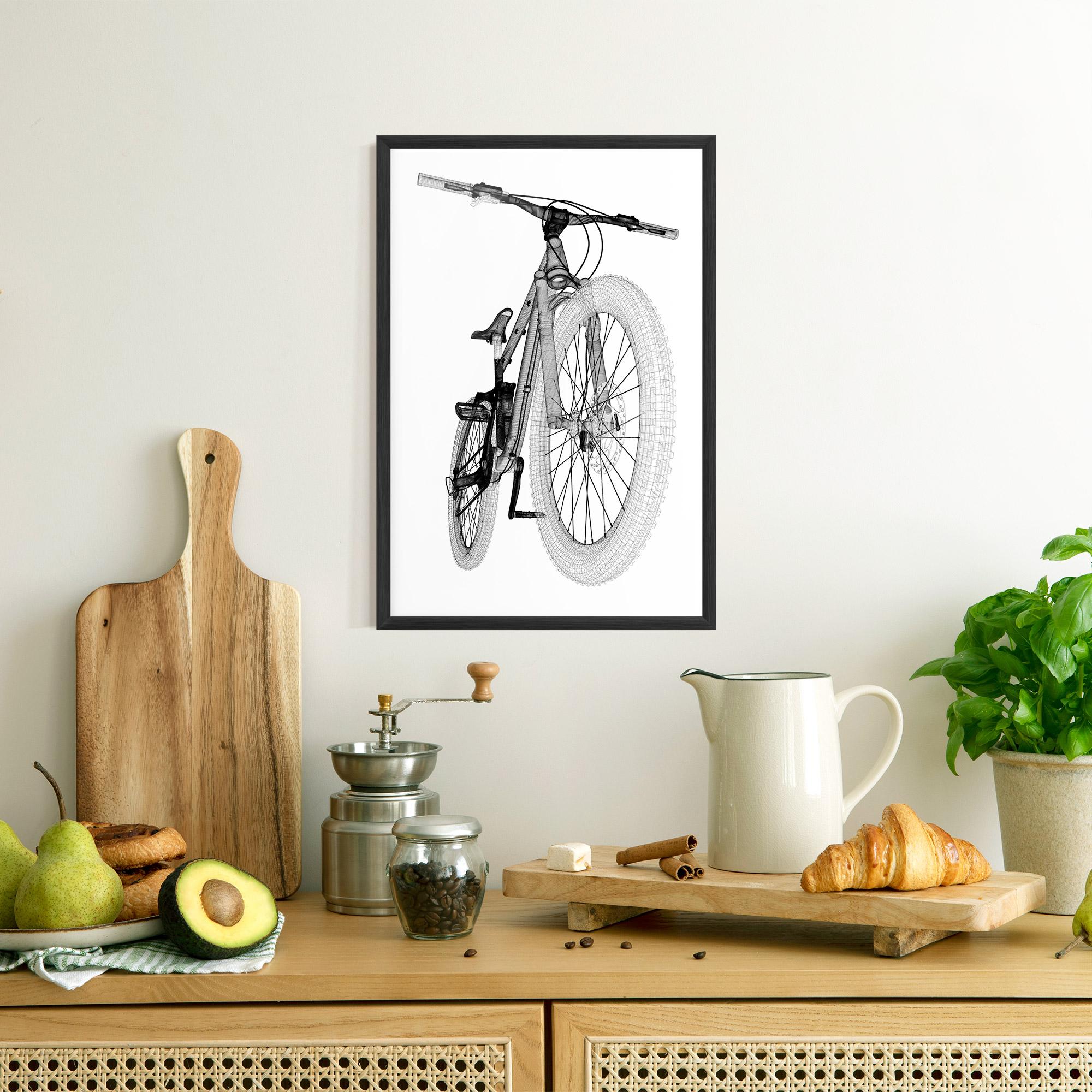 Poster Înrămat Mountain Bicycle 3d Model mockup 8