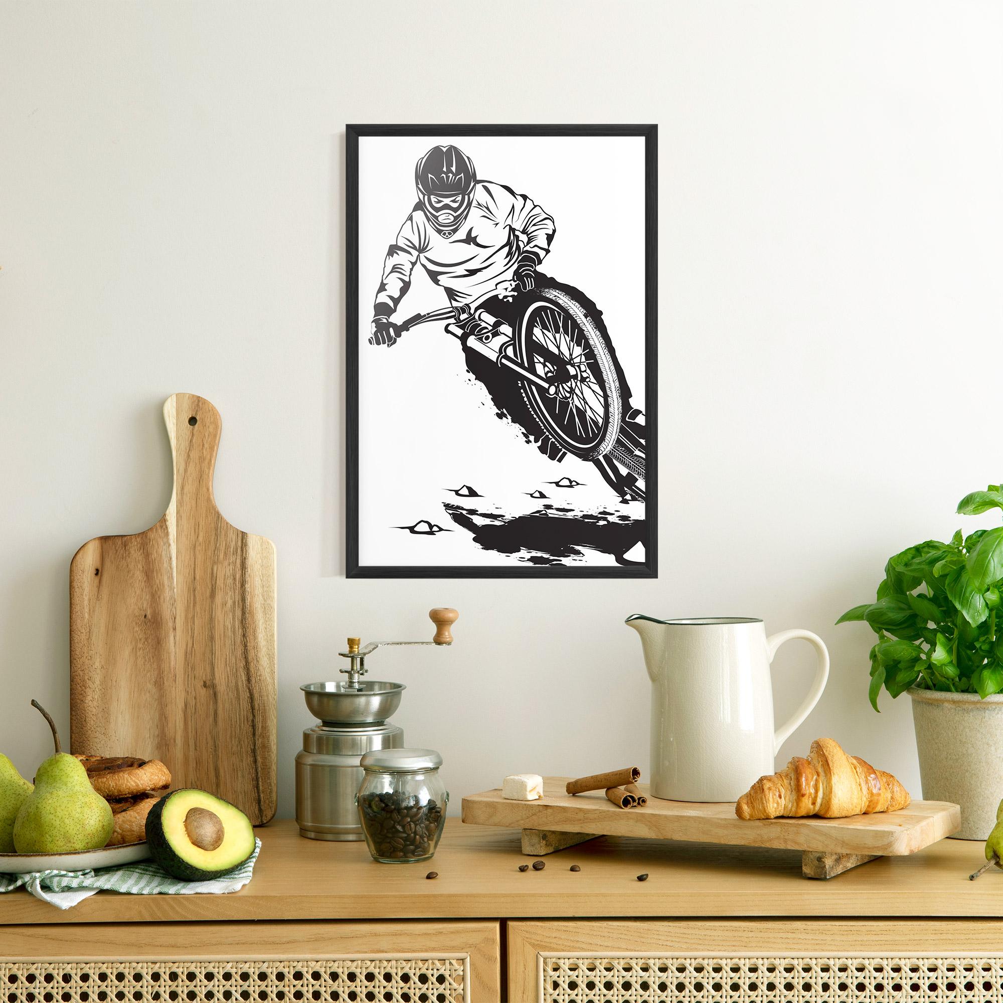 Poster Înrămat Standing Downhill mockup 8