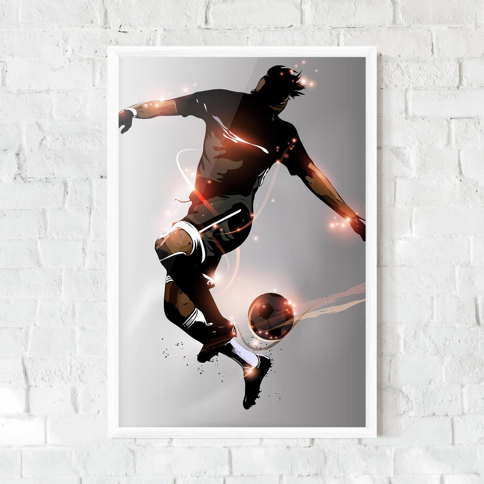 Poster Înrămat Football Jump mockup 0