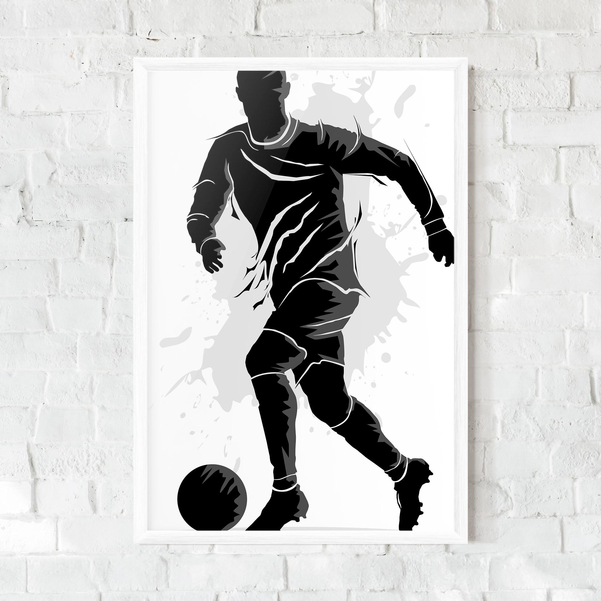 Poster Înrămat Football Shadow mockup 0