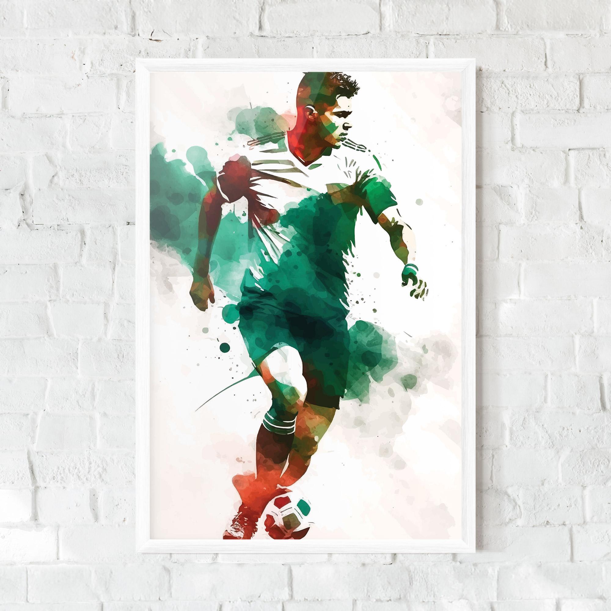 Poster Înrămat Green Football mockup 0