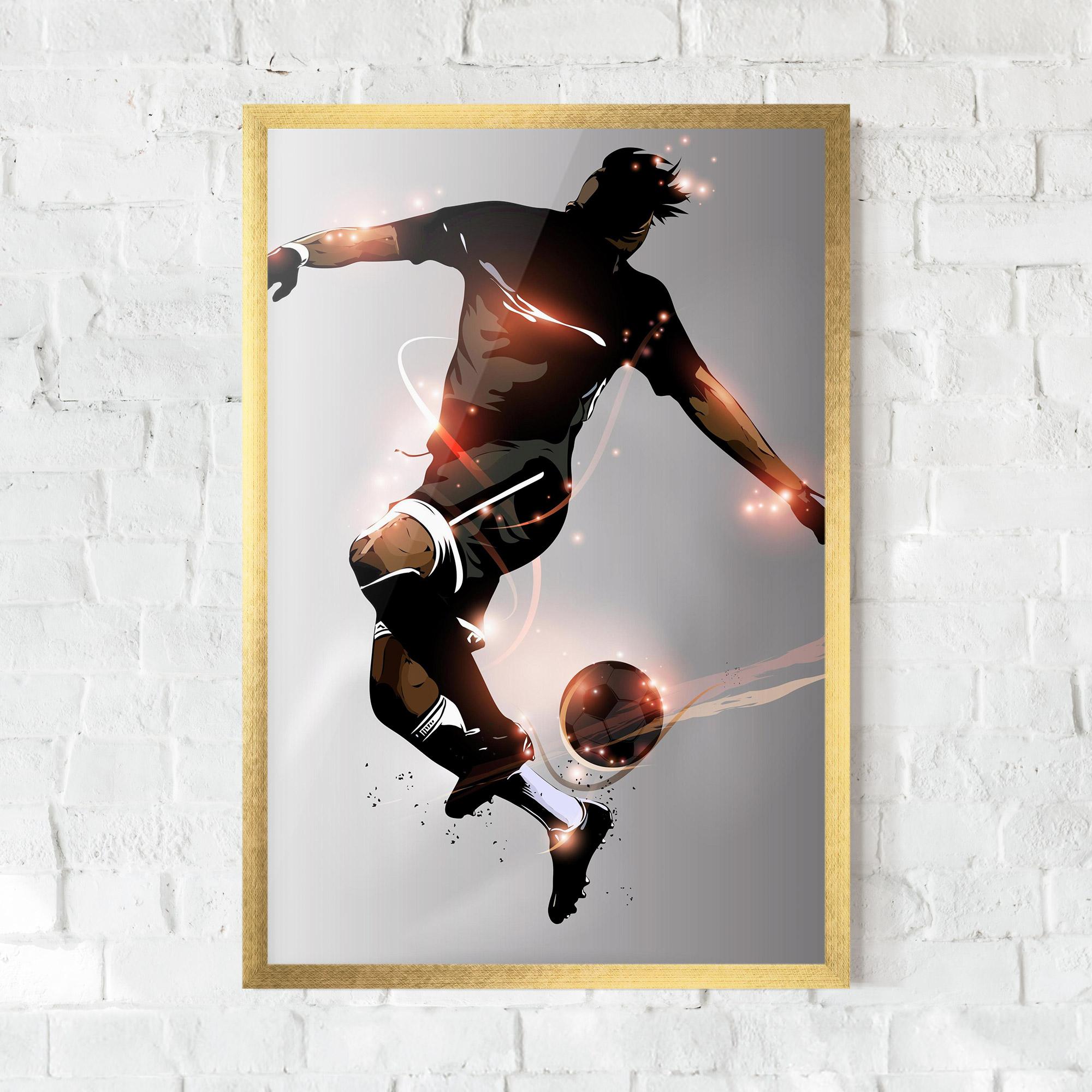 Poster Înrămat Football Jump mockup 0