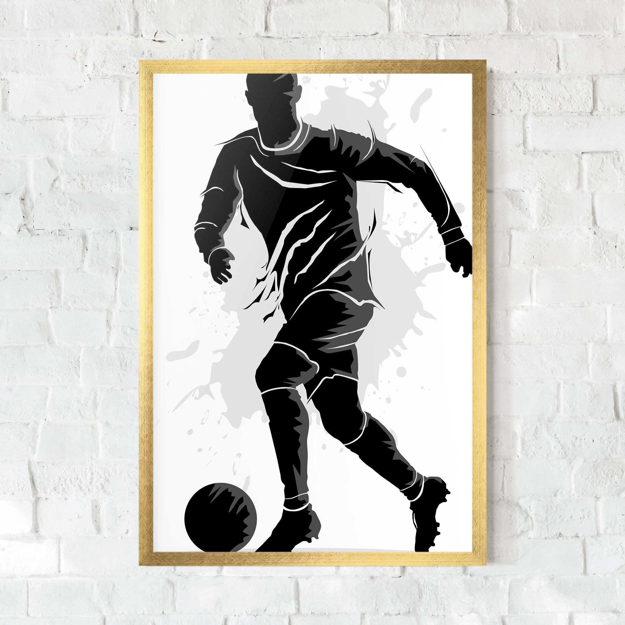 Poster Înrămat Football Shadow mockup 0