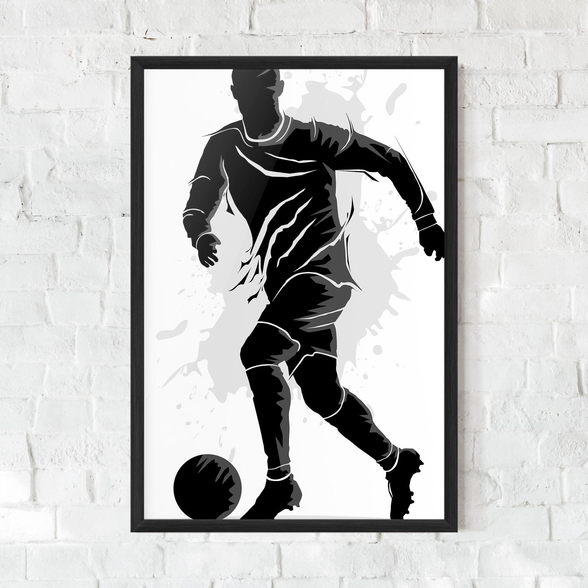Poster Înrămat Football Shadow mockup 0