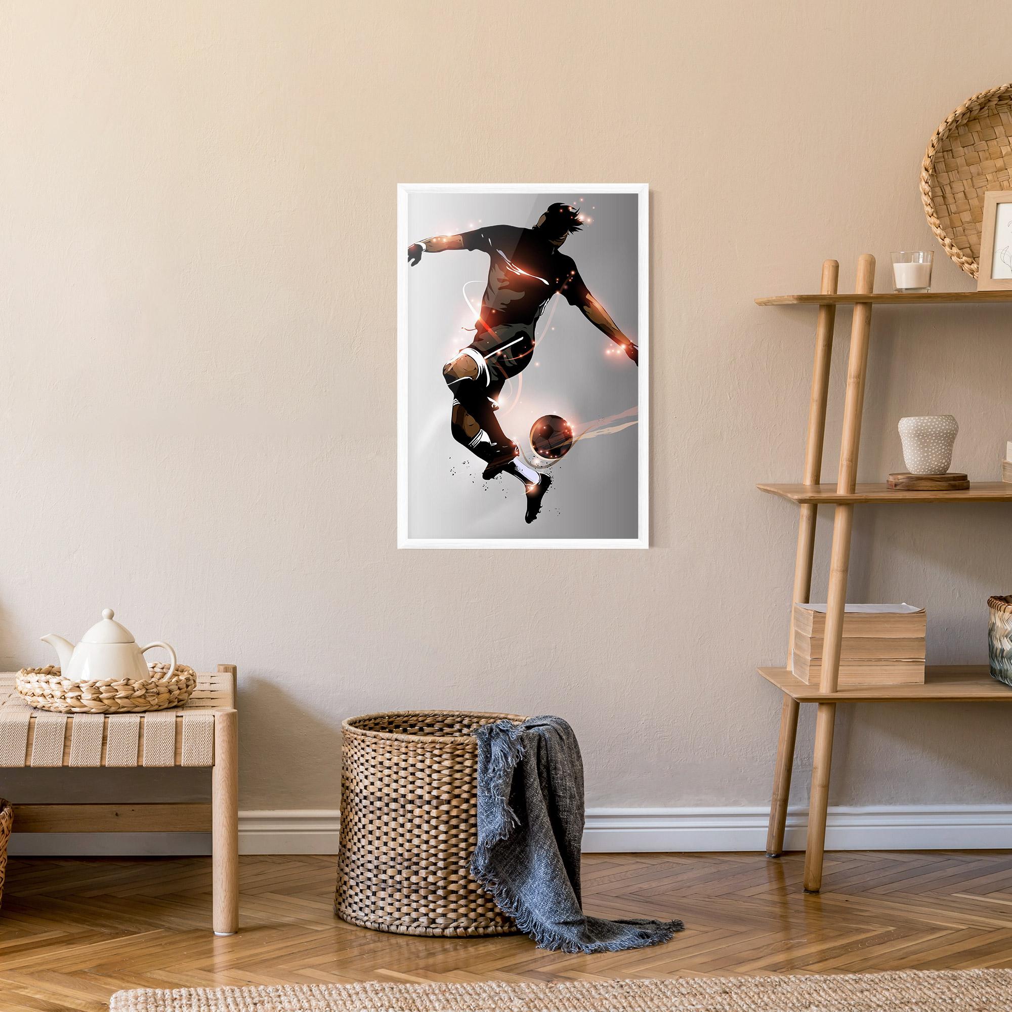 Poster Înrămat Football Jump mockup 9