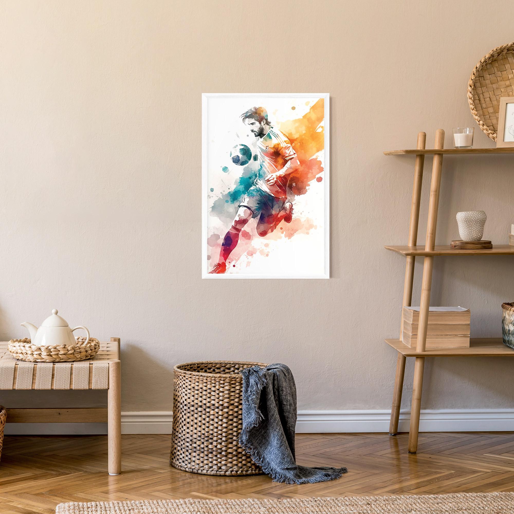 Poster Înrămat Football Watercolor mockup 9