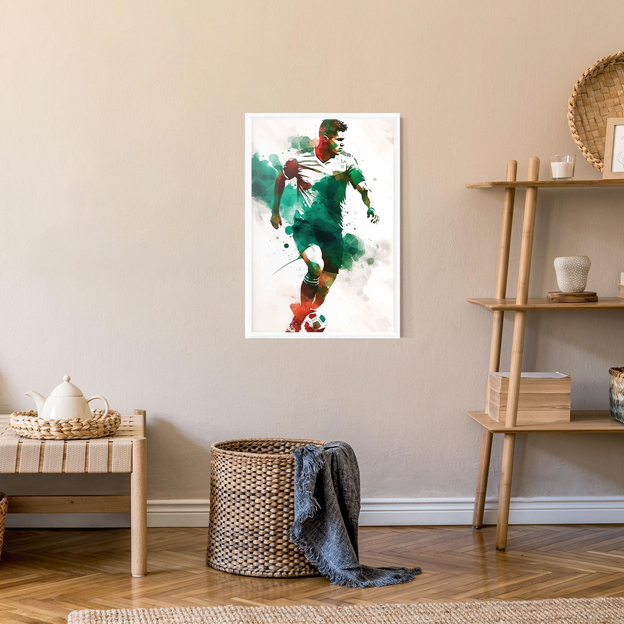 Poster Înrămat Green Football mockup 9