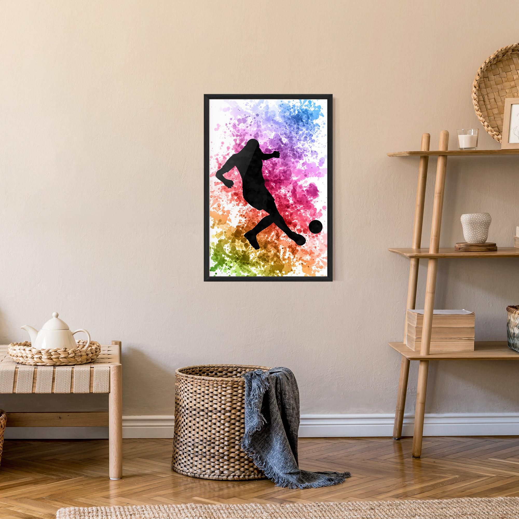 Poster Înrămat Colorful Art Football mockup 9