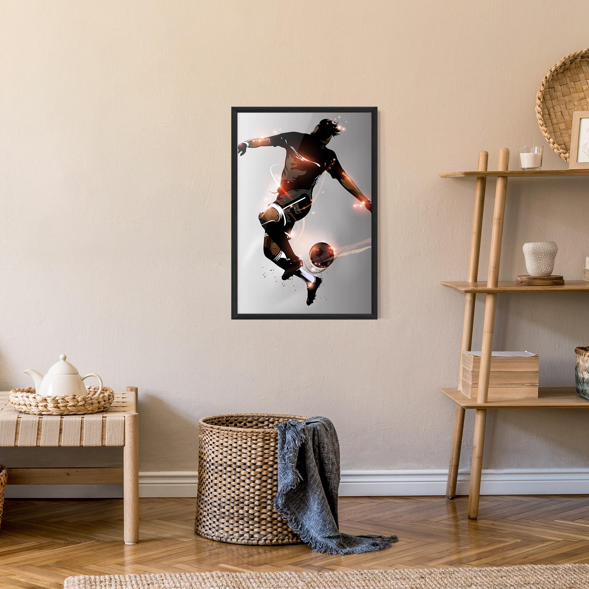 Poster Înrămat Football Jump mockup 9