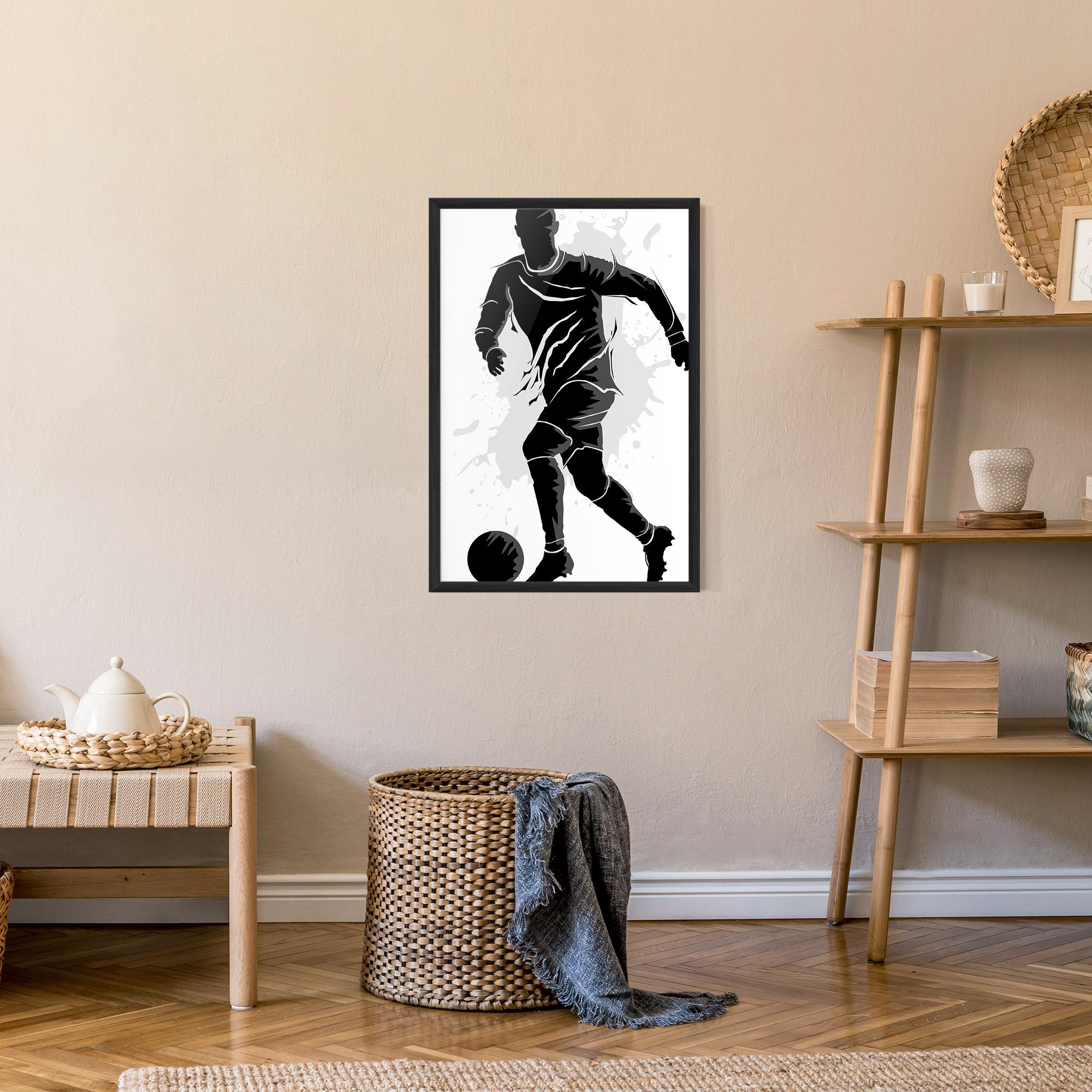 Poster Înrămat Football Shadow mockup 9