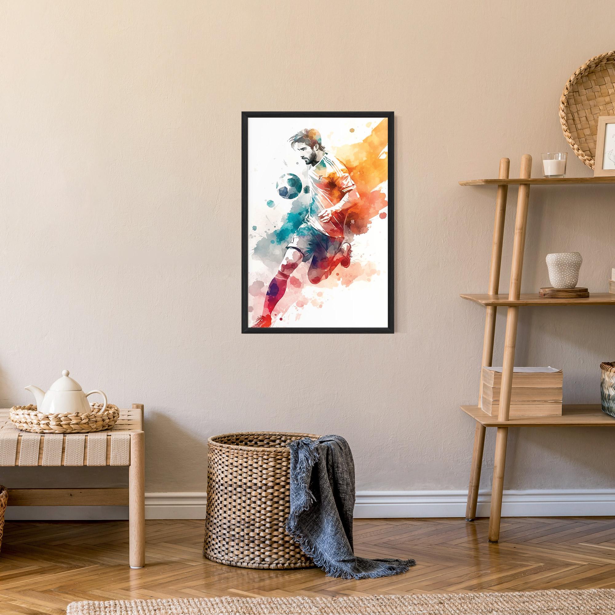 Poster Înrămat Football Watercolor mockup 9