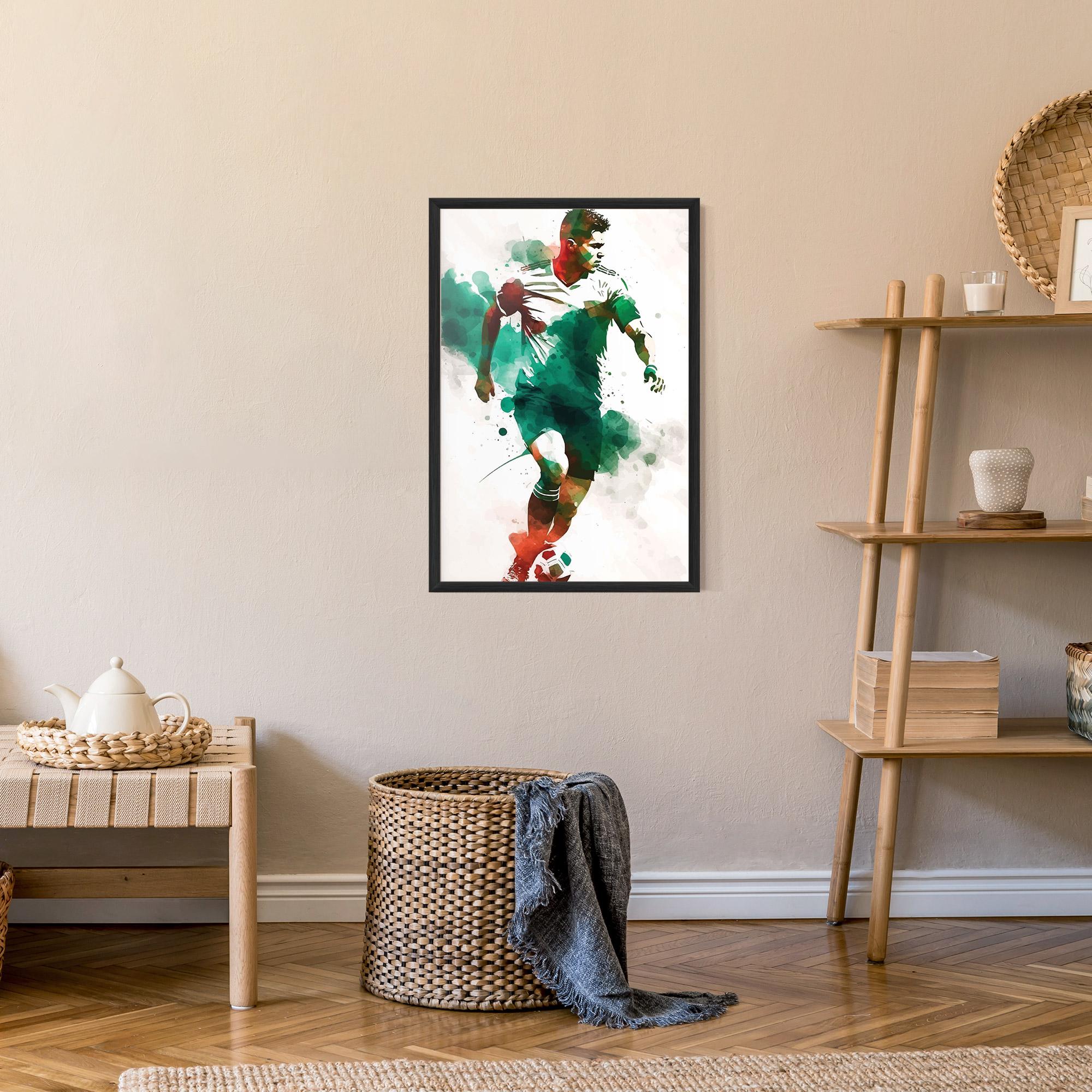 Poster Înrămat Green Football mockup 9