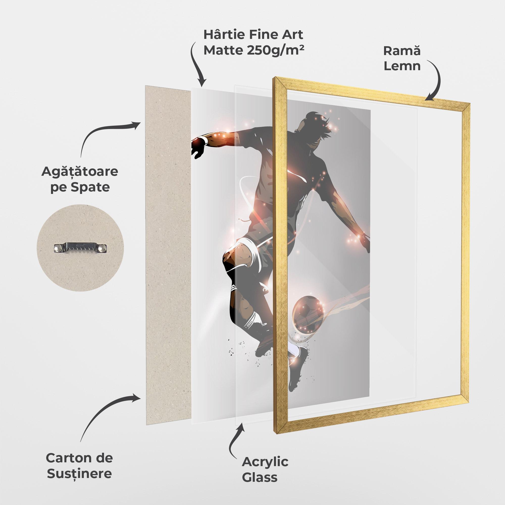Poster Înrămat Football Jump mockup 1