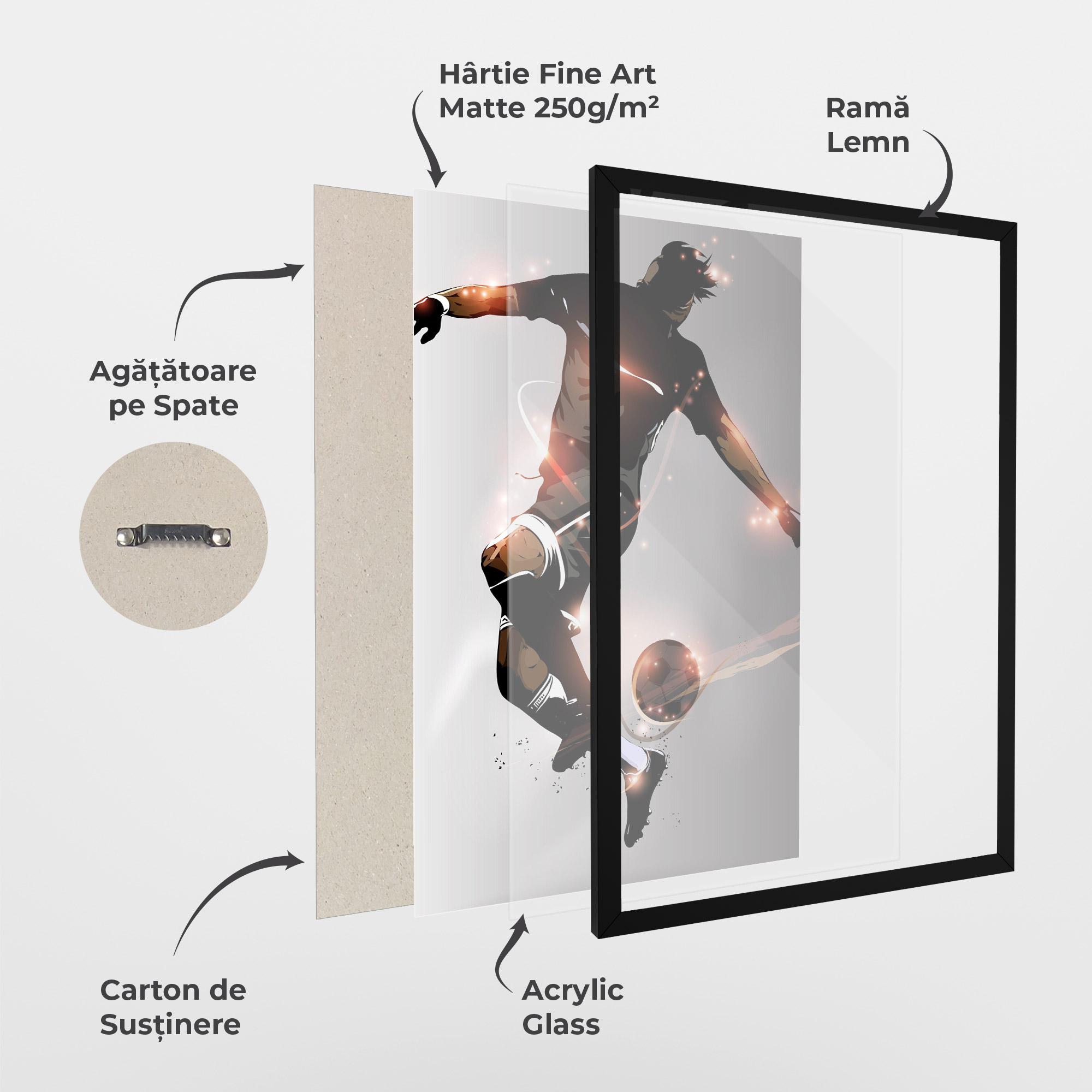 Poster Înrămat Football Jump mockup 1