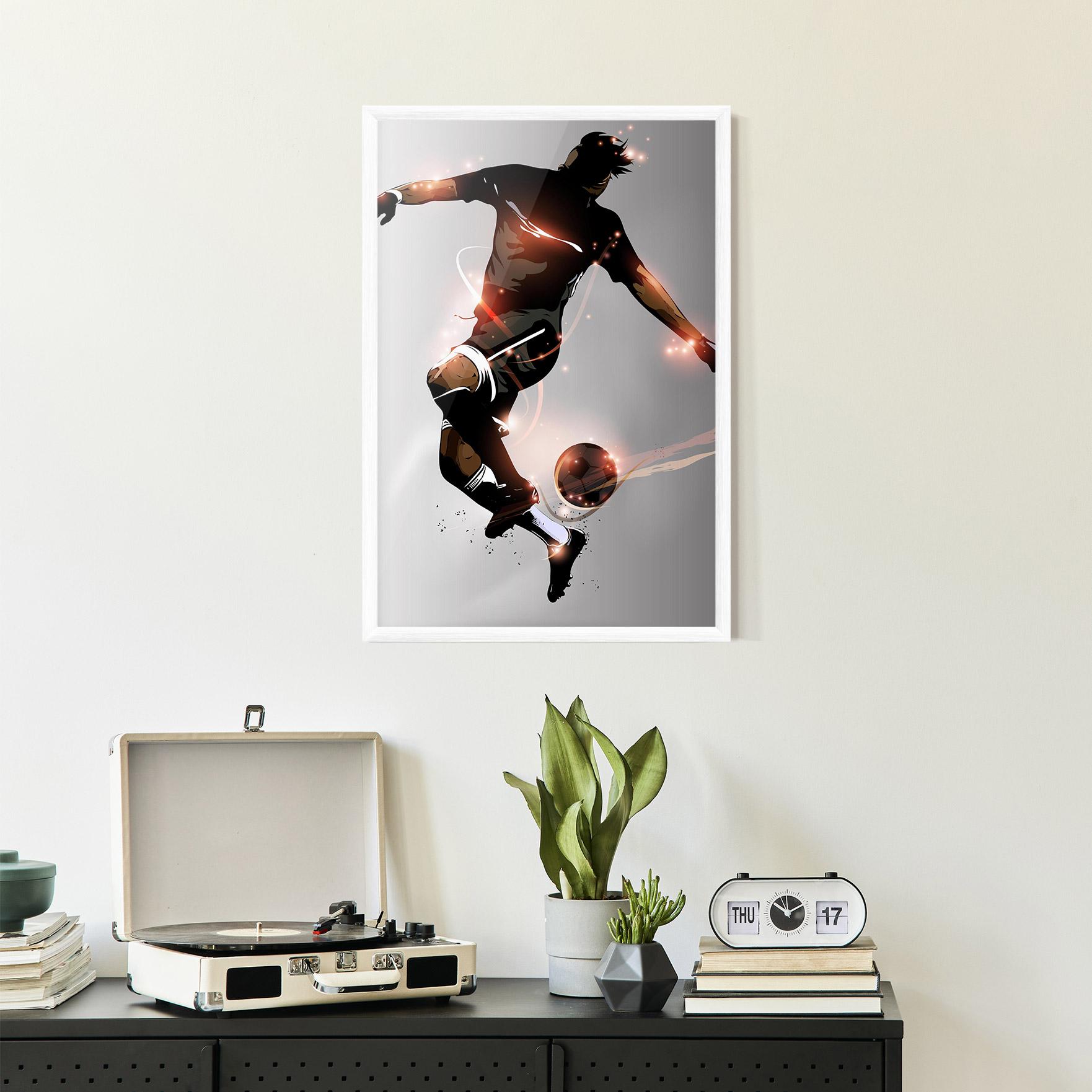 Poster Înrămat Football Jump mockup 2