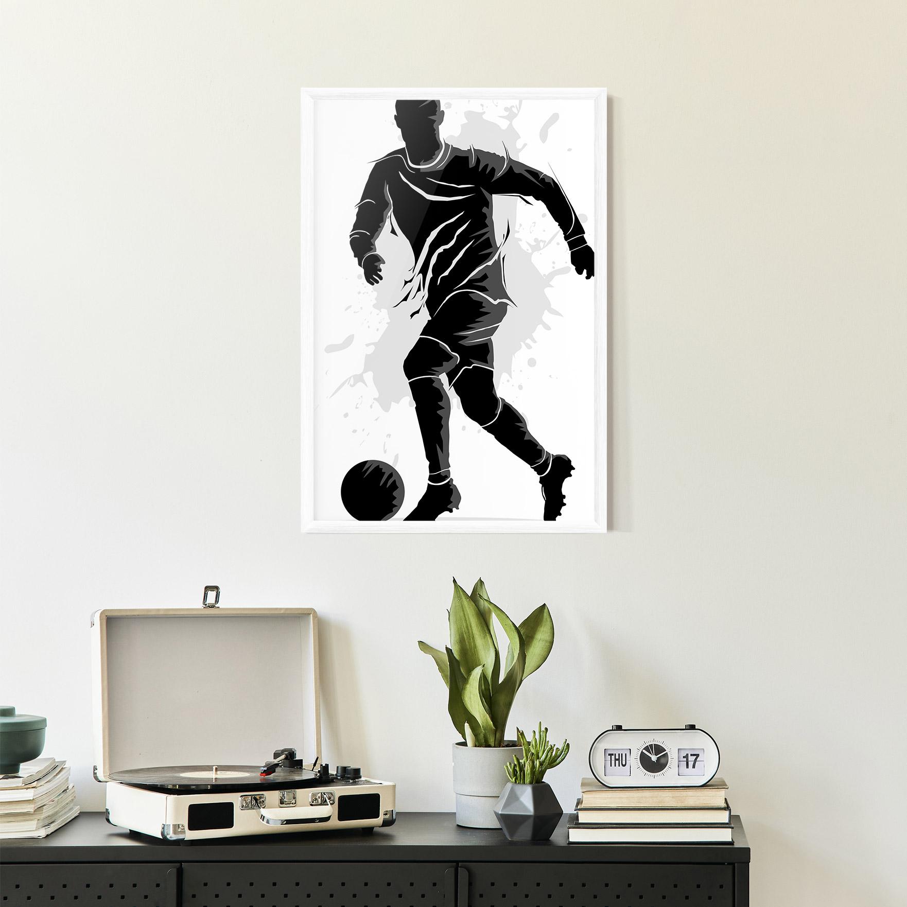 Poster Înrămat Football Shadow mockup 2