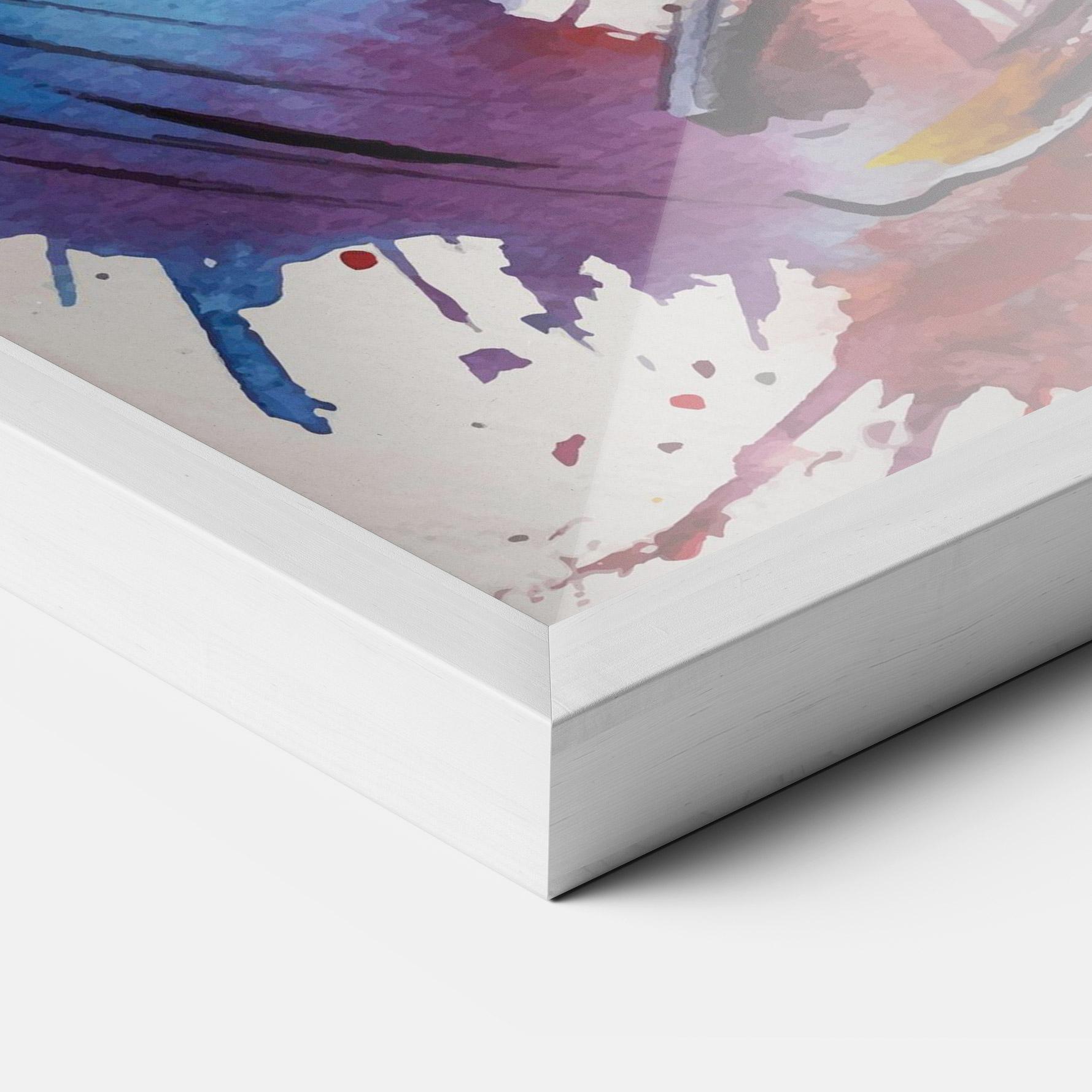 Poster Înrămat Yellow Art Football mockup 3