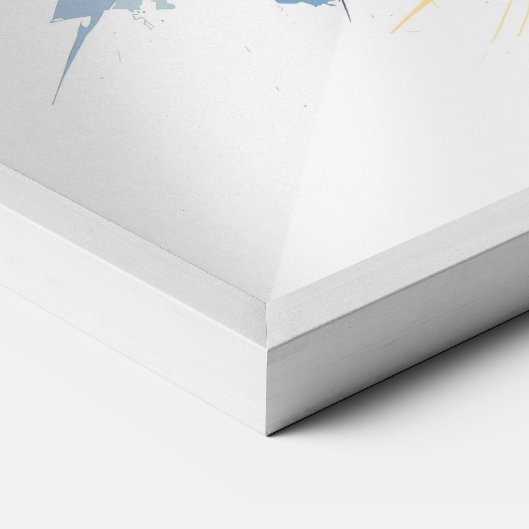 Poster Înrămat Yellow Paint Football mockup 3