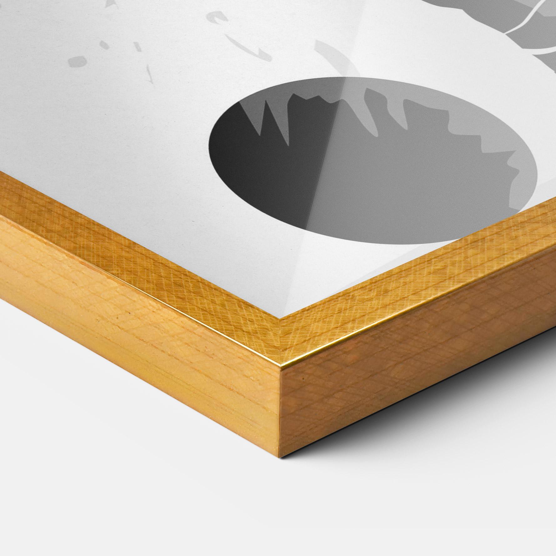 Poster Înrămat Football Shadow mockup 3