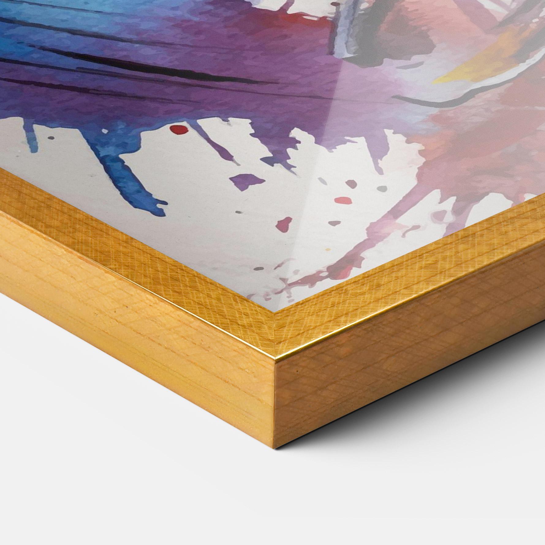 Poster Înrămat Yellow Art Football mockup 3