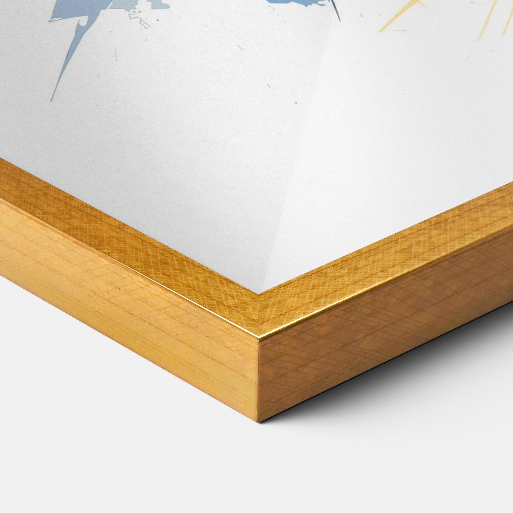 Poster Înrămat Yellow Paint Football mockup 3