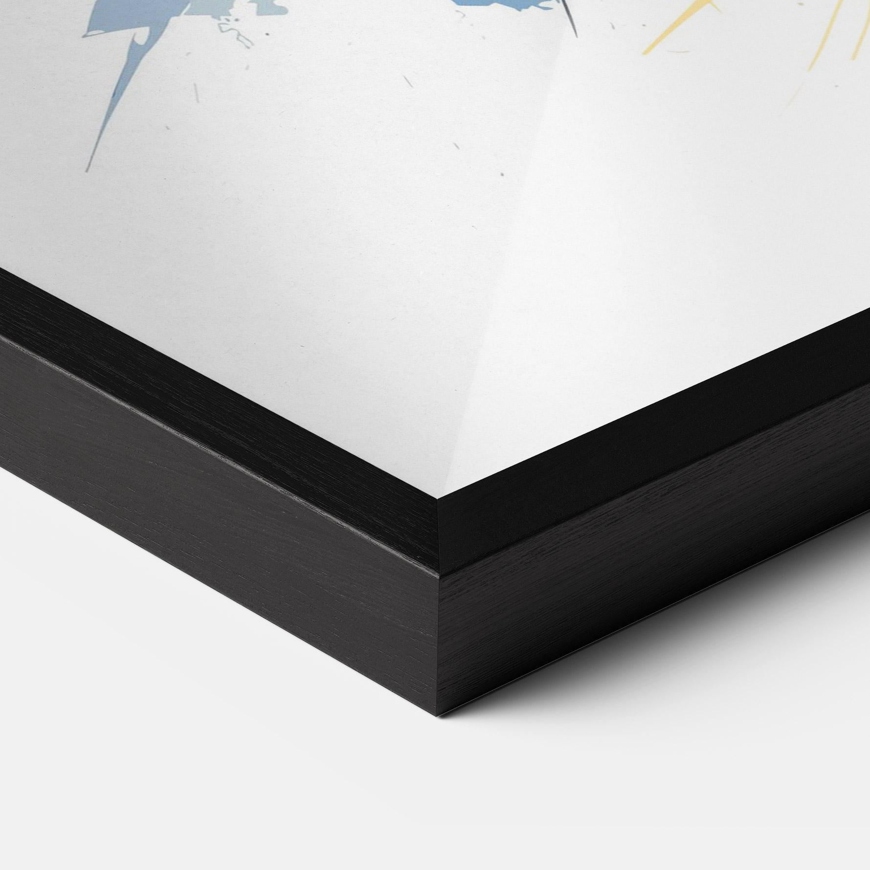 Poster Înrămat Yellow Paint Football mockup 3