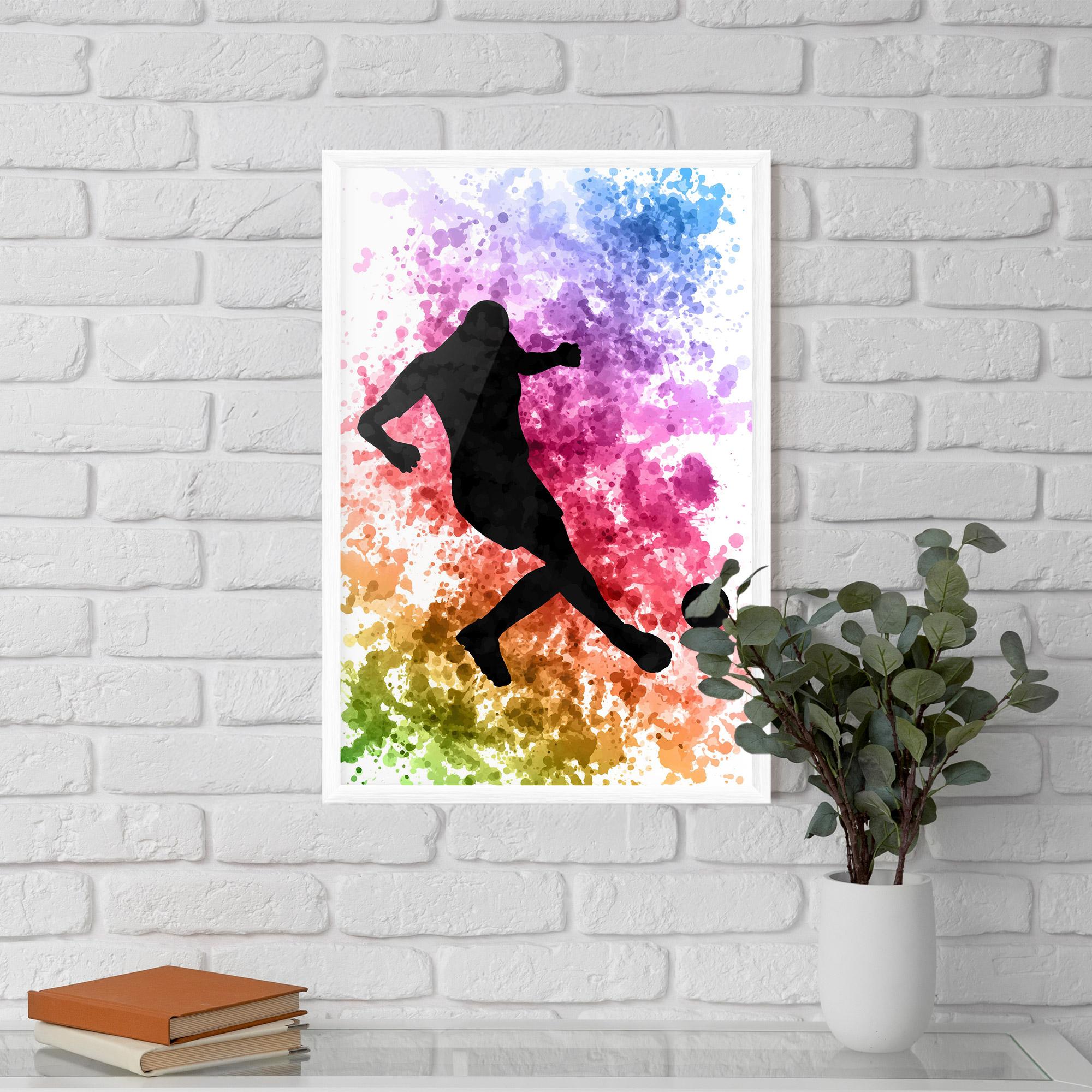 Poster Înrămat Colorful Art Football mockup 5