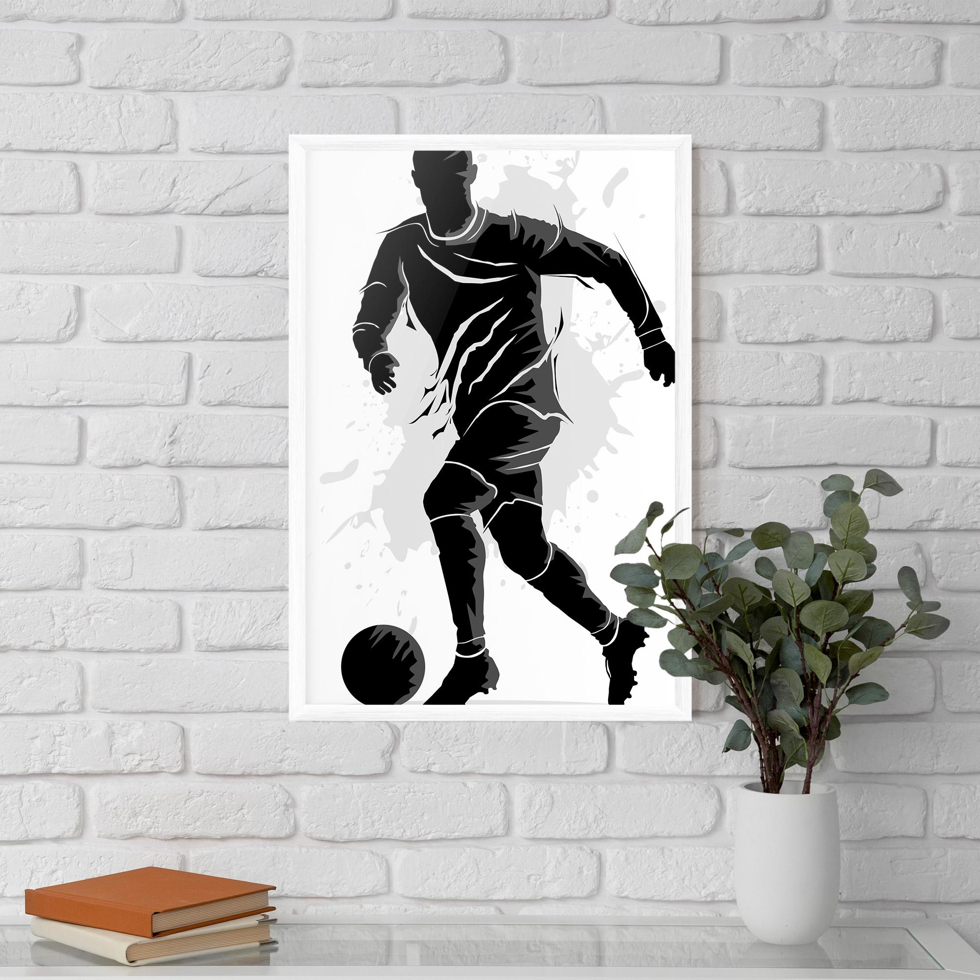 Poster Înrămat Football Shadow mockup 5