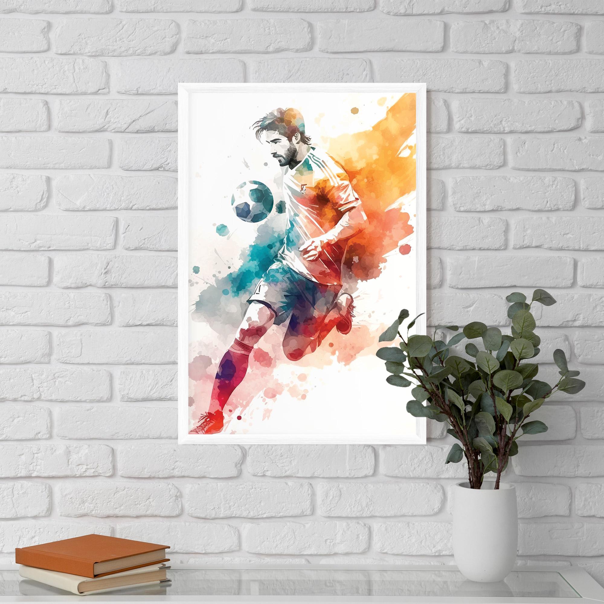 Poster Înrămat Football Watercolor mockup 5