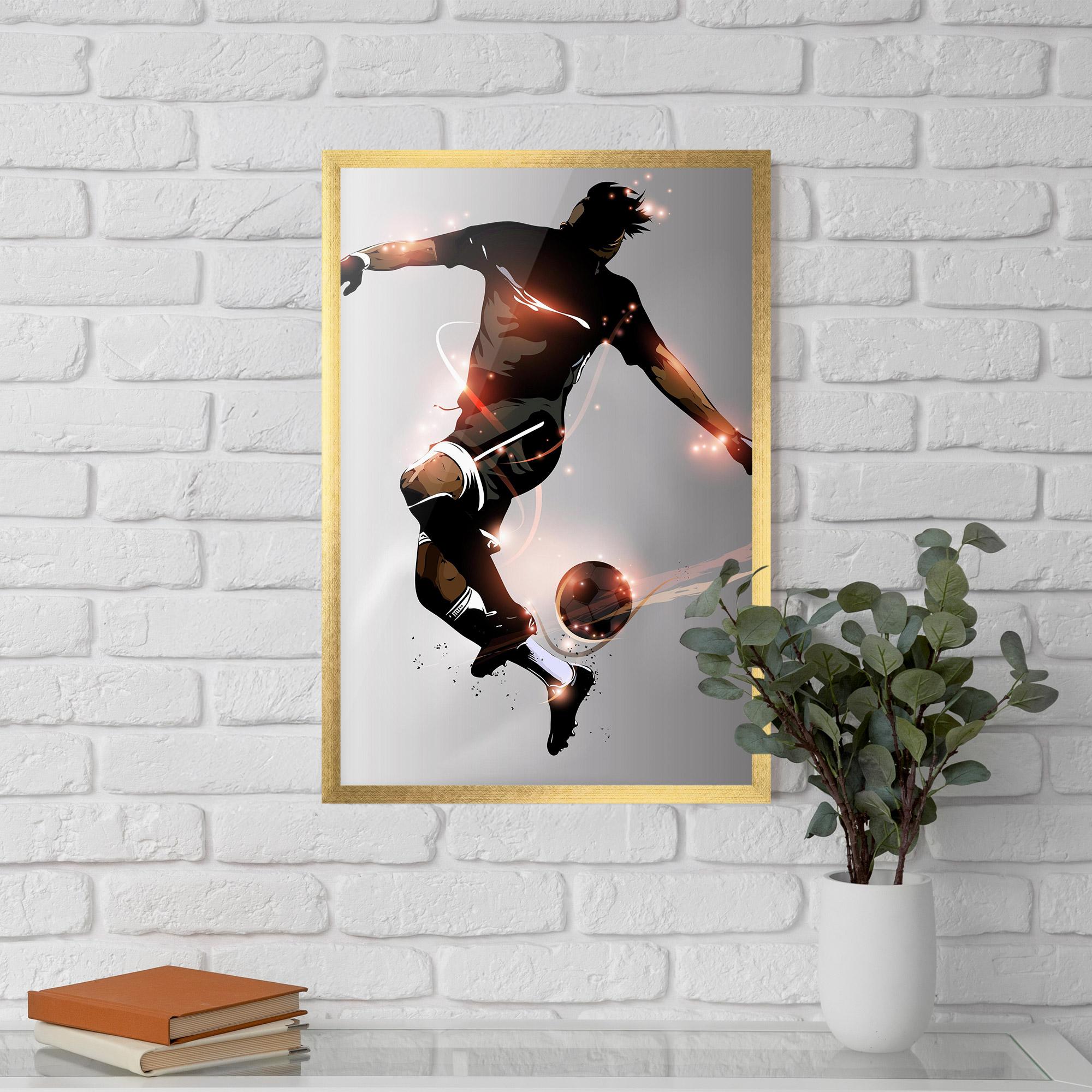 Poster Înrămat Football Jump mockup 5