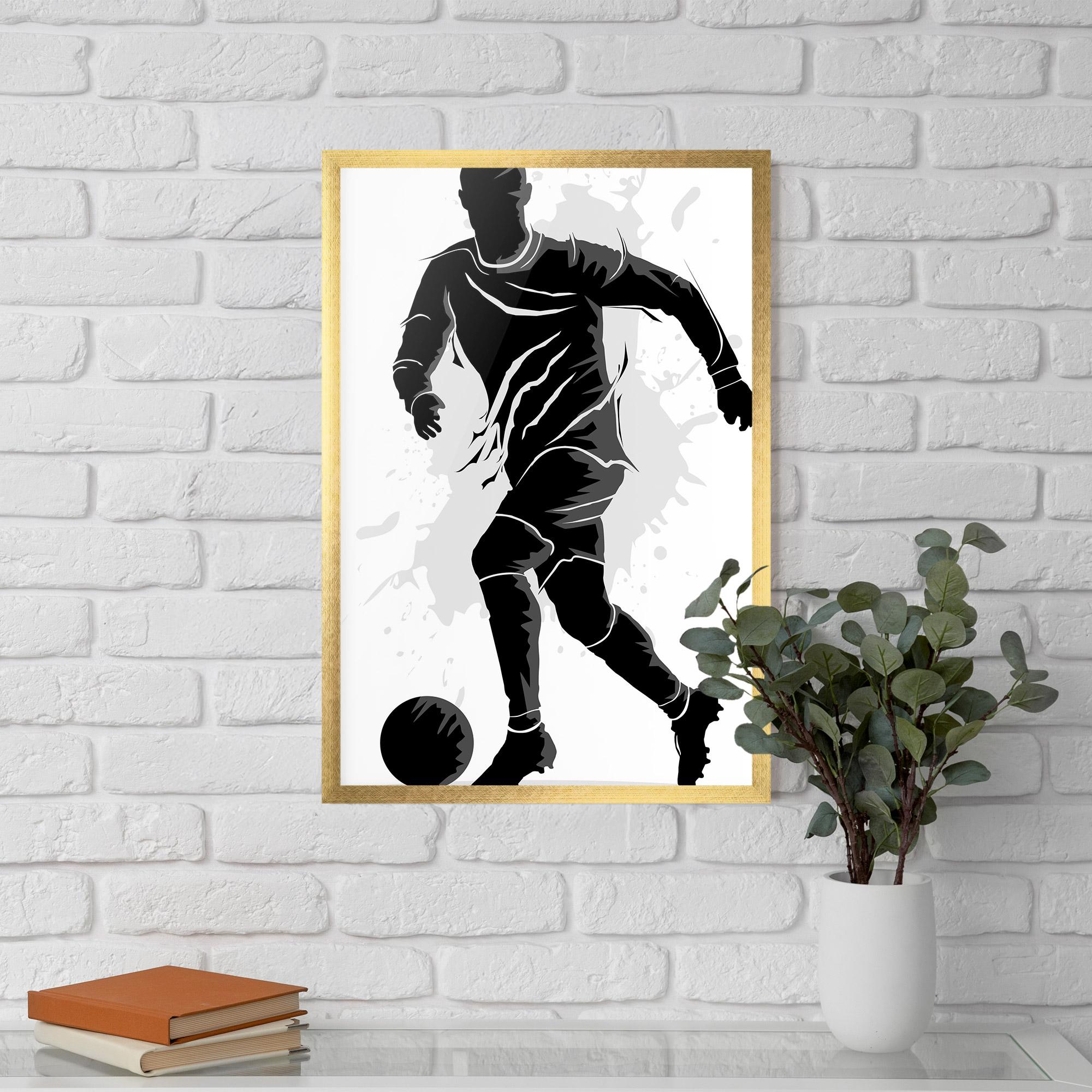 Poster Înrămat Football Shadow mockup 5