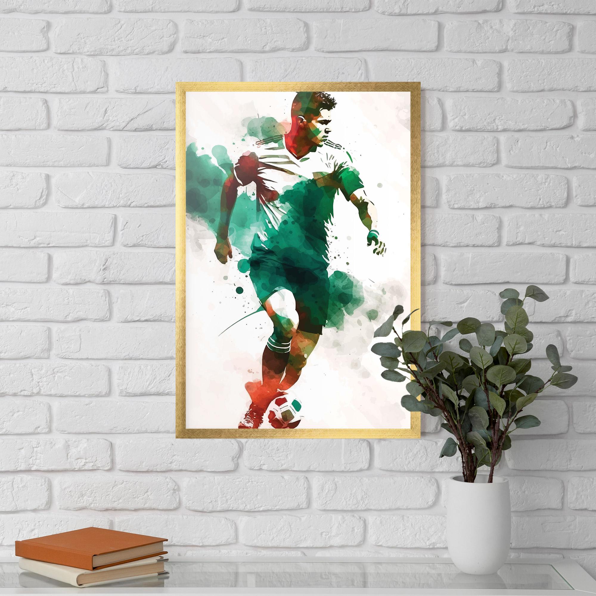 Poster Înrămat Green Football mockup 5