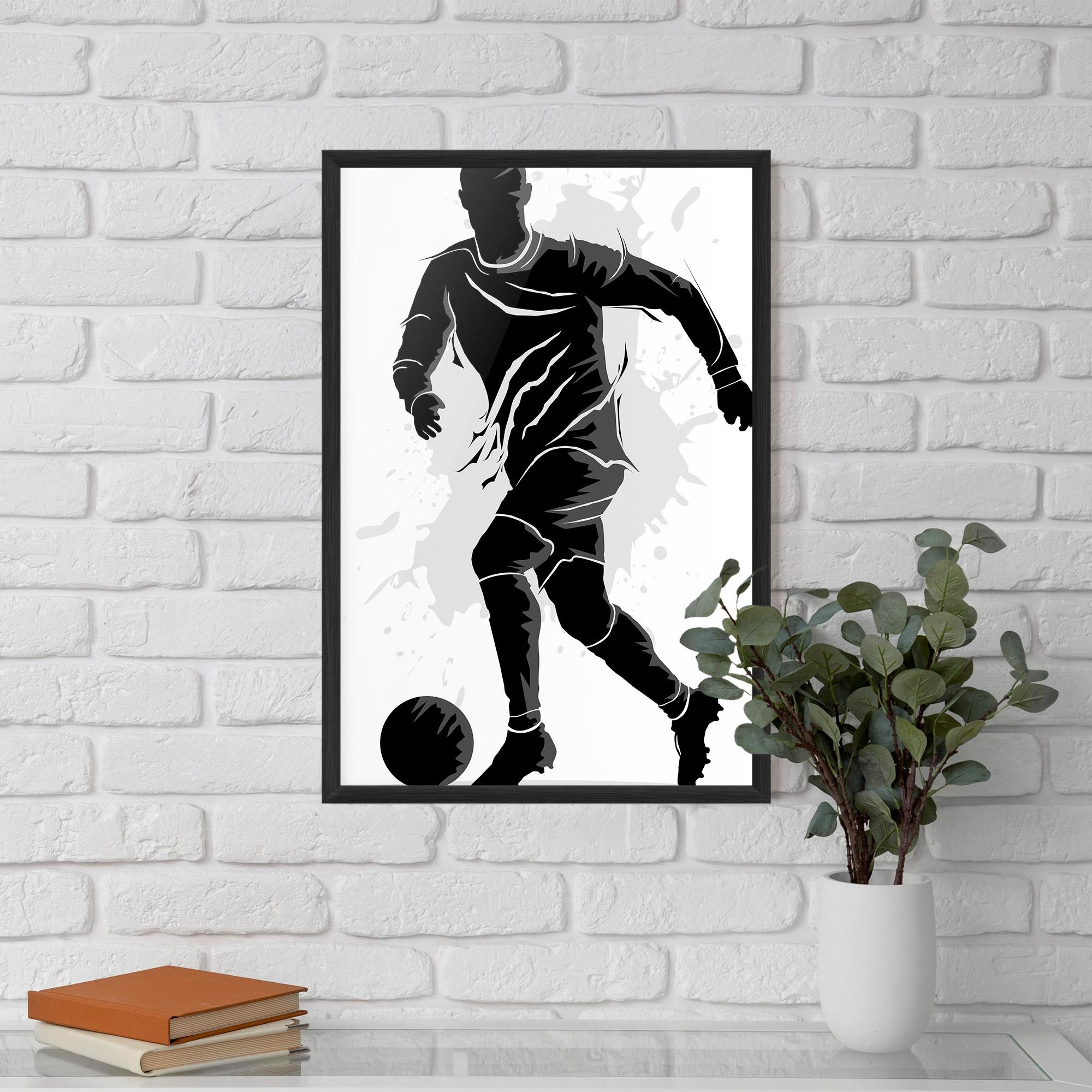 Poster Înrămat Football Shadow mockup 5