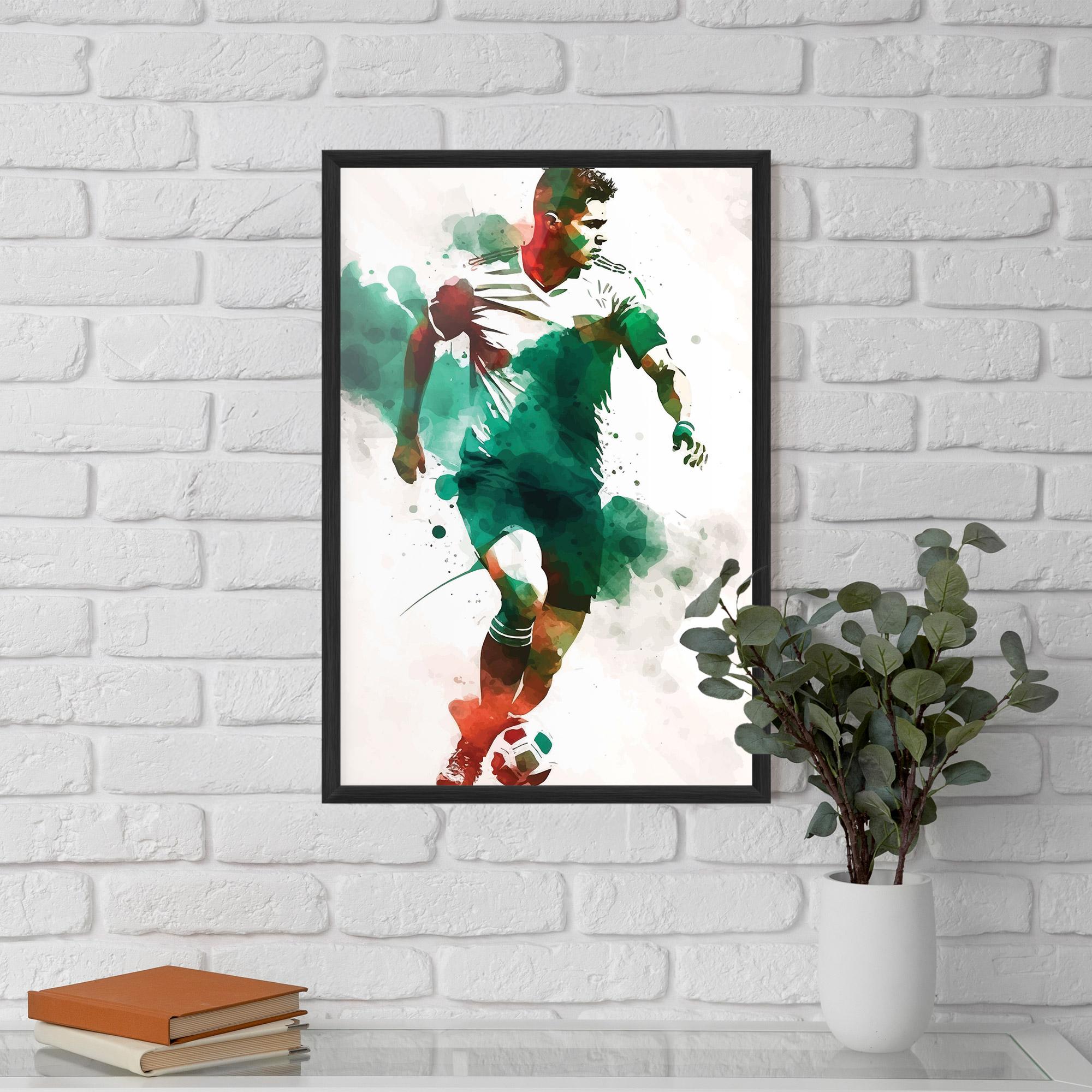 Poster Înrămat Green Football mockup 5