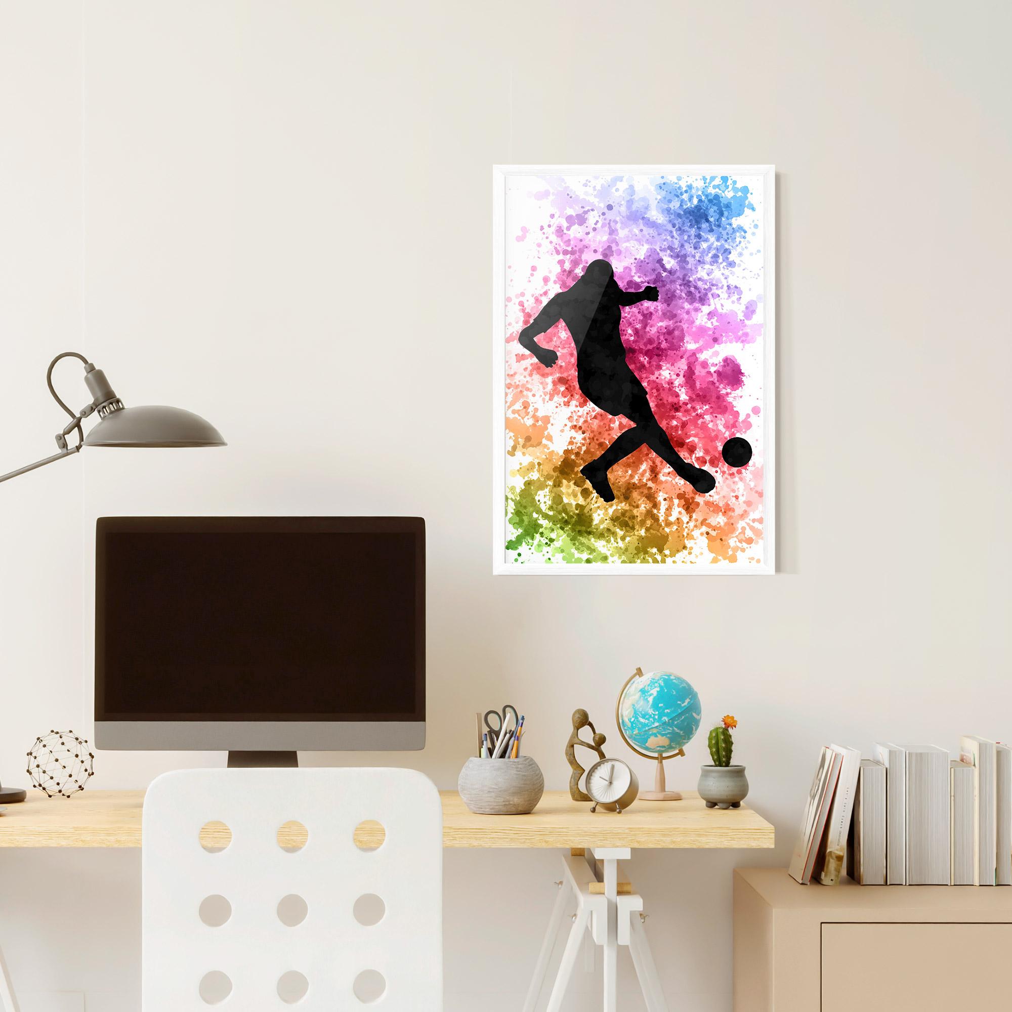 Poster Înrămat Colorful Art Football mockup 6