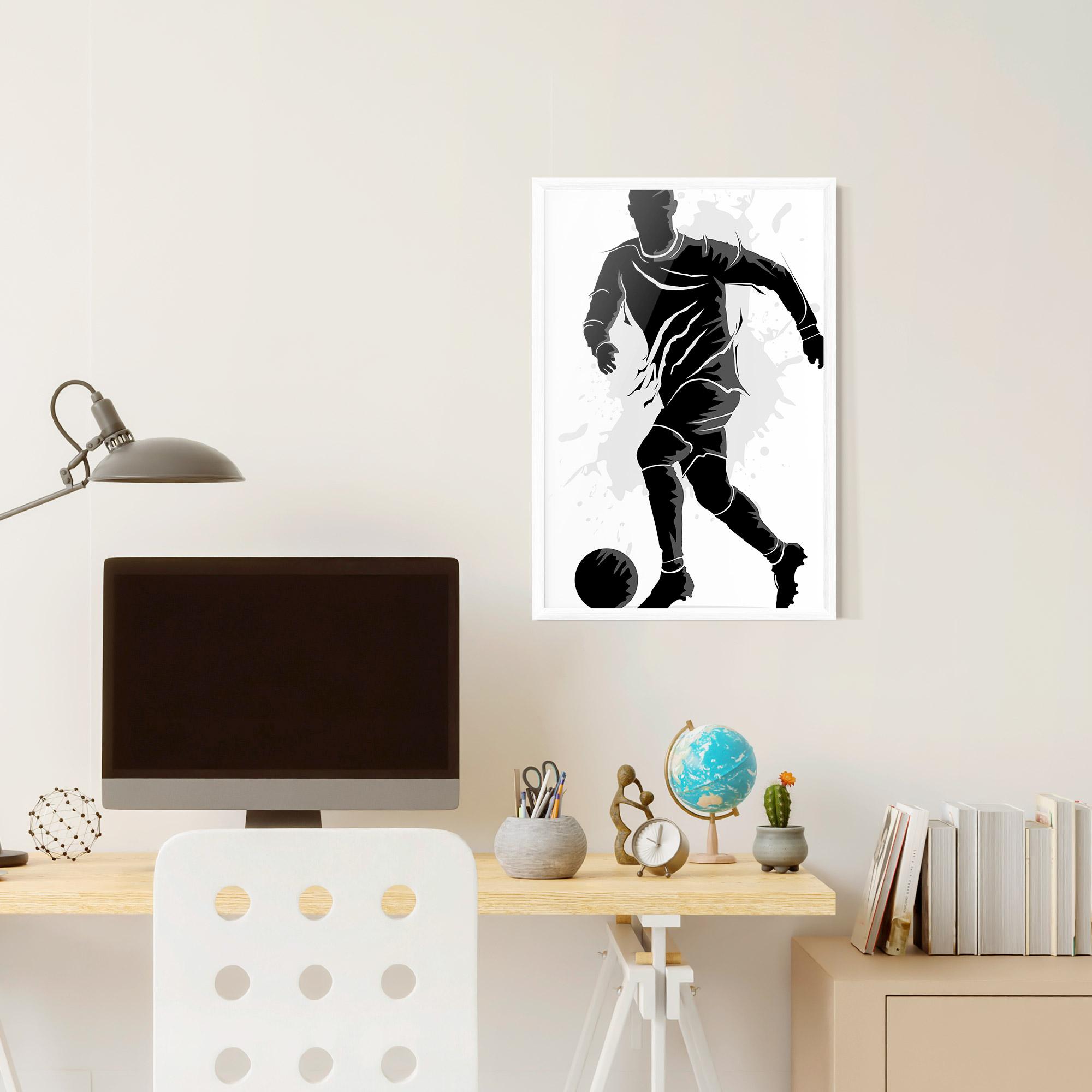 Poster Înrămat Football Shadow mockup 6