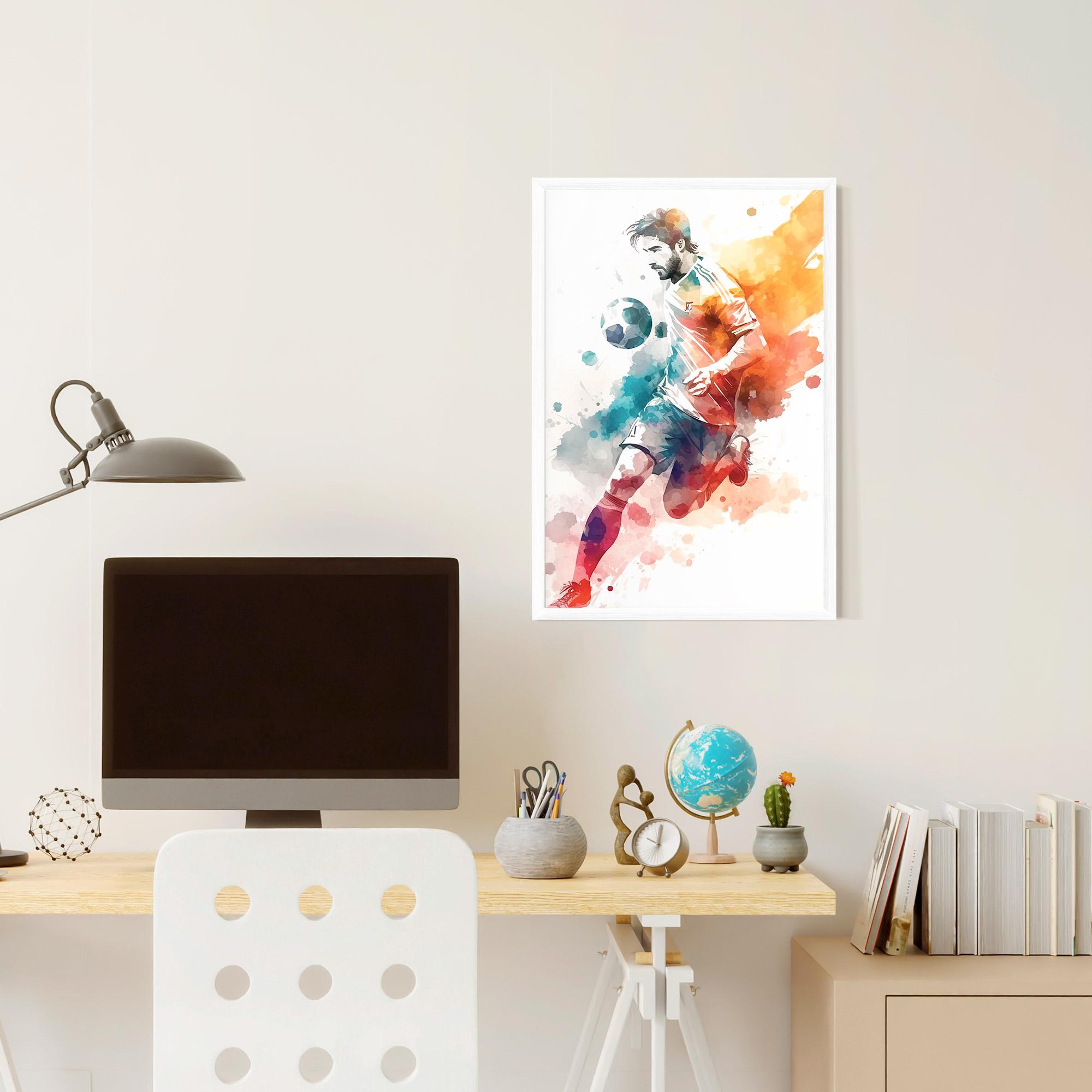 Poster Înrămat Football Watercolor mockup 6