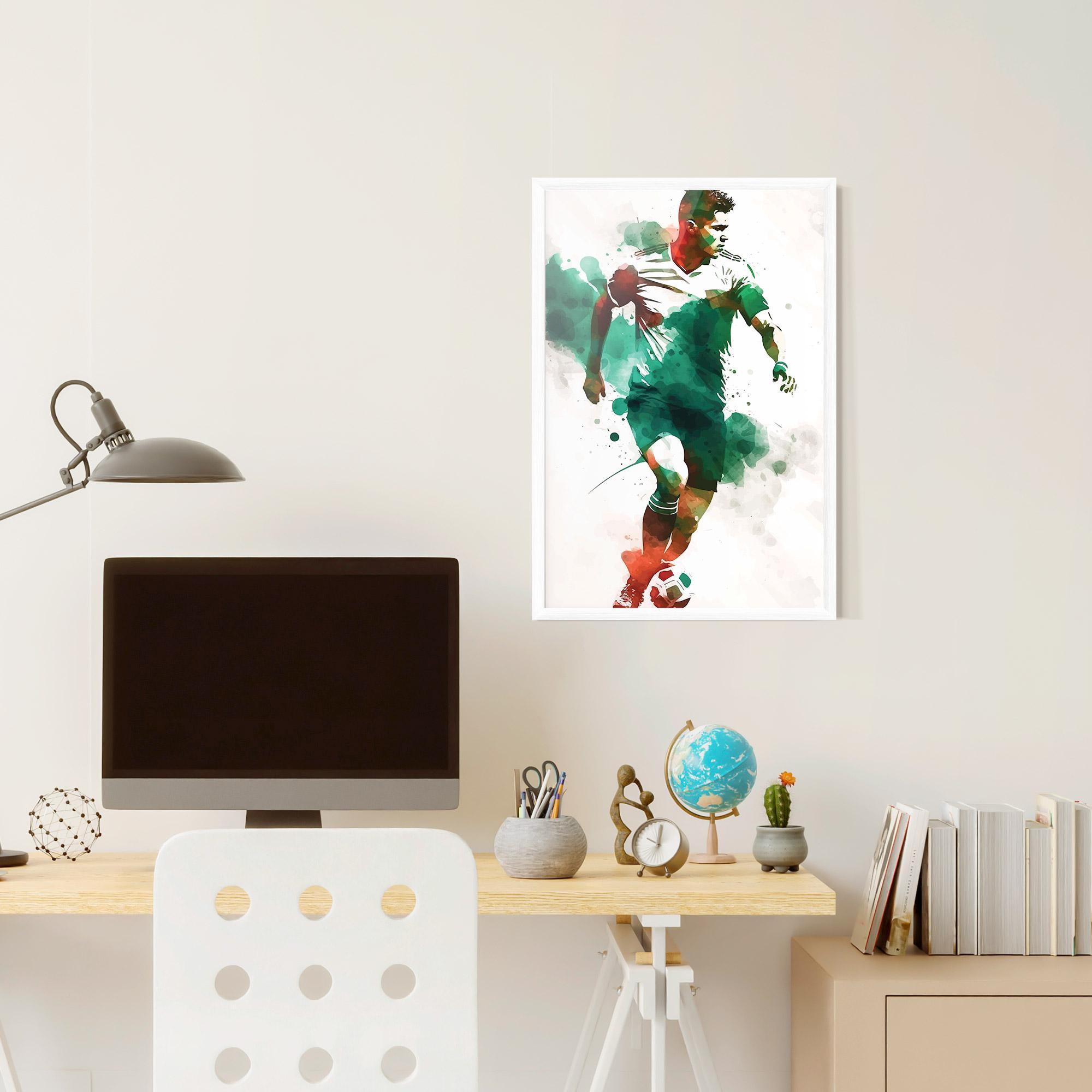 Poster Înrămat Green Football mockup 6
